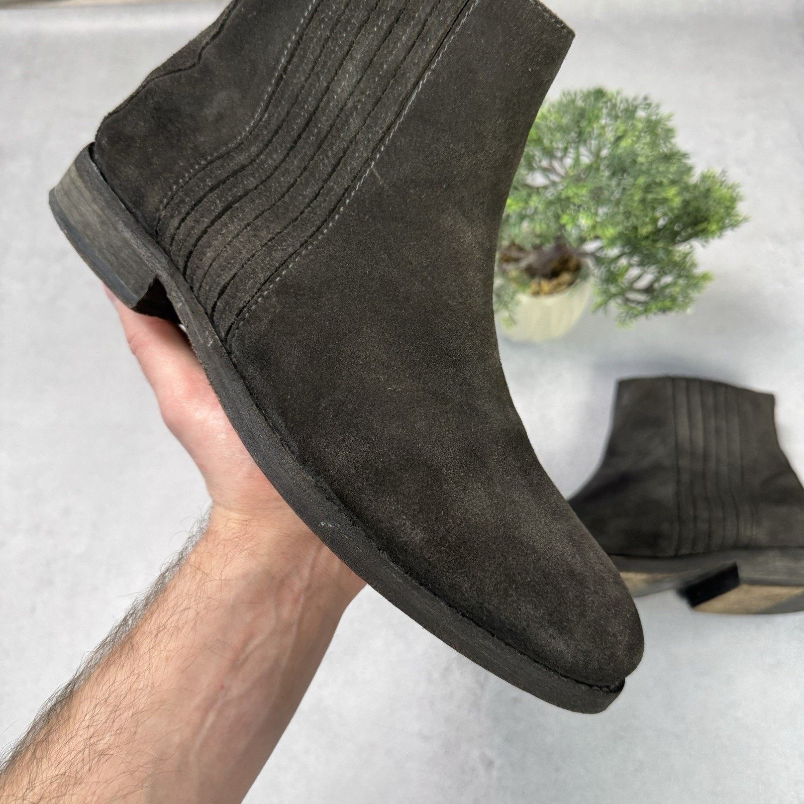 Allsaints Vintage Allsaints Men Suede Chelsea Size 42 US8.5 Grey Size US 8.5 / EU 41-42 - 3 Thumbnail