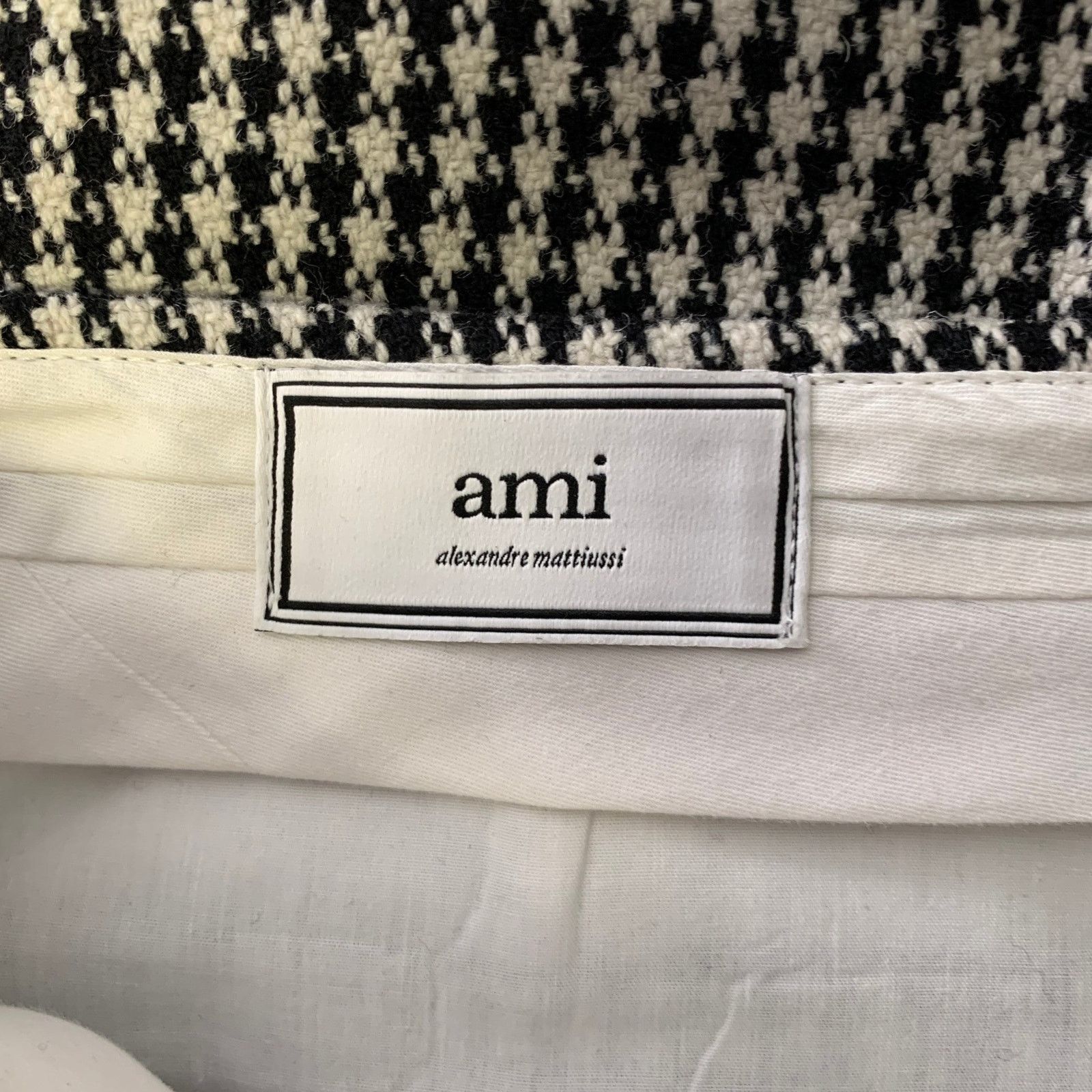 AMI Size 34 Black White Houndstooth Casual Pants Size US 34 / EU 50 - 4 Thumbnail