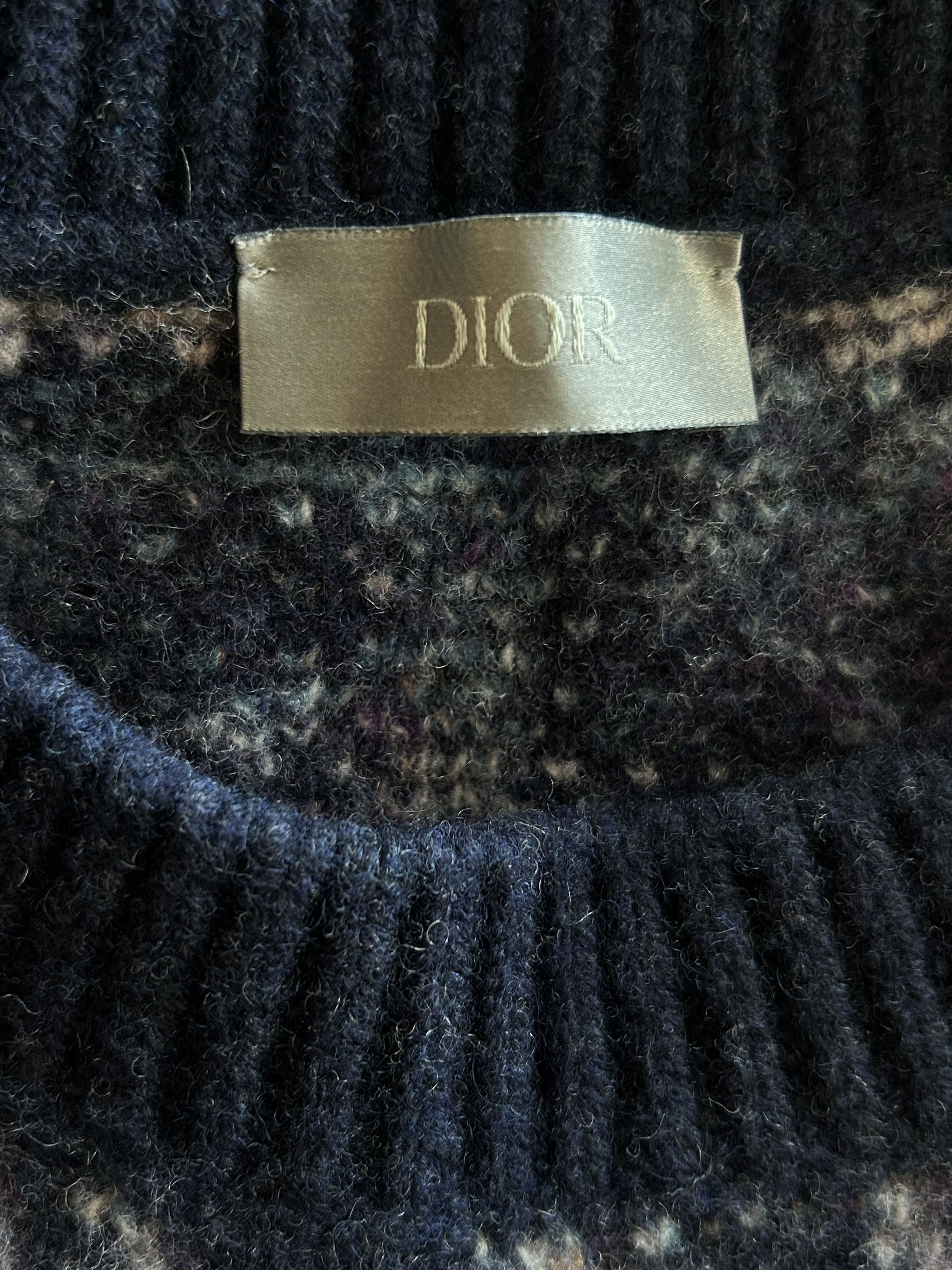 Dior Dior Navy Oblique Wool Sweater Size US XL / EU 56 / 4 - 3 Thumbnail