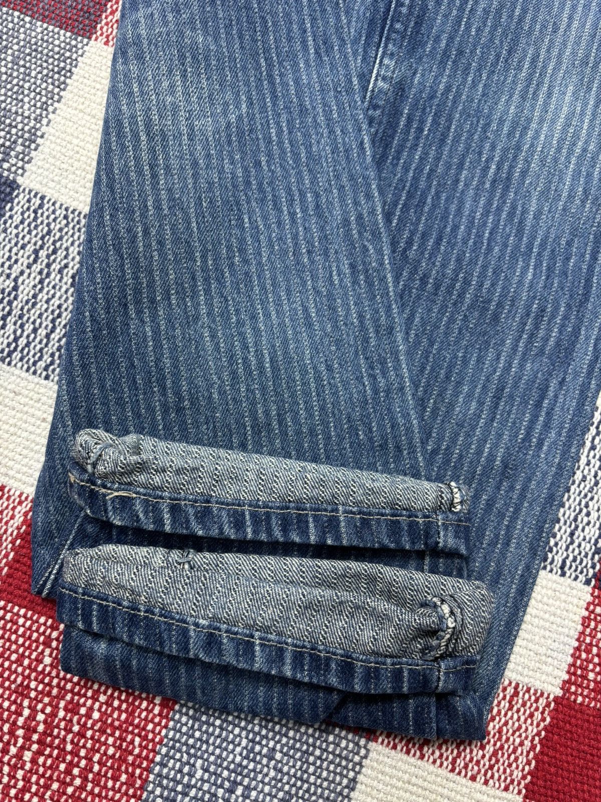 Lee Vintage 90s Lee Riders Striped Jeans W26 L44 OL7 Size US 26 / EU 42 - 12 Thumbnail