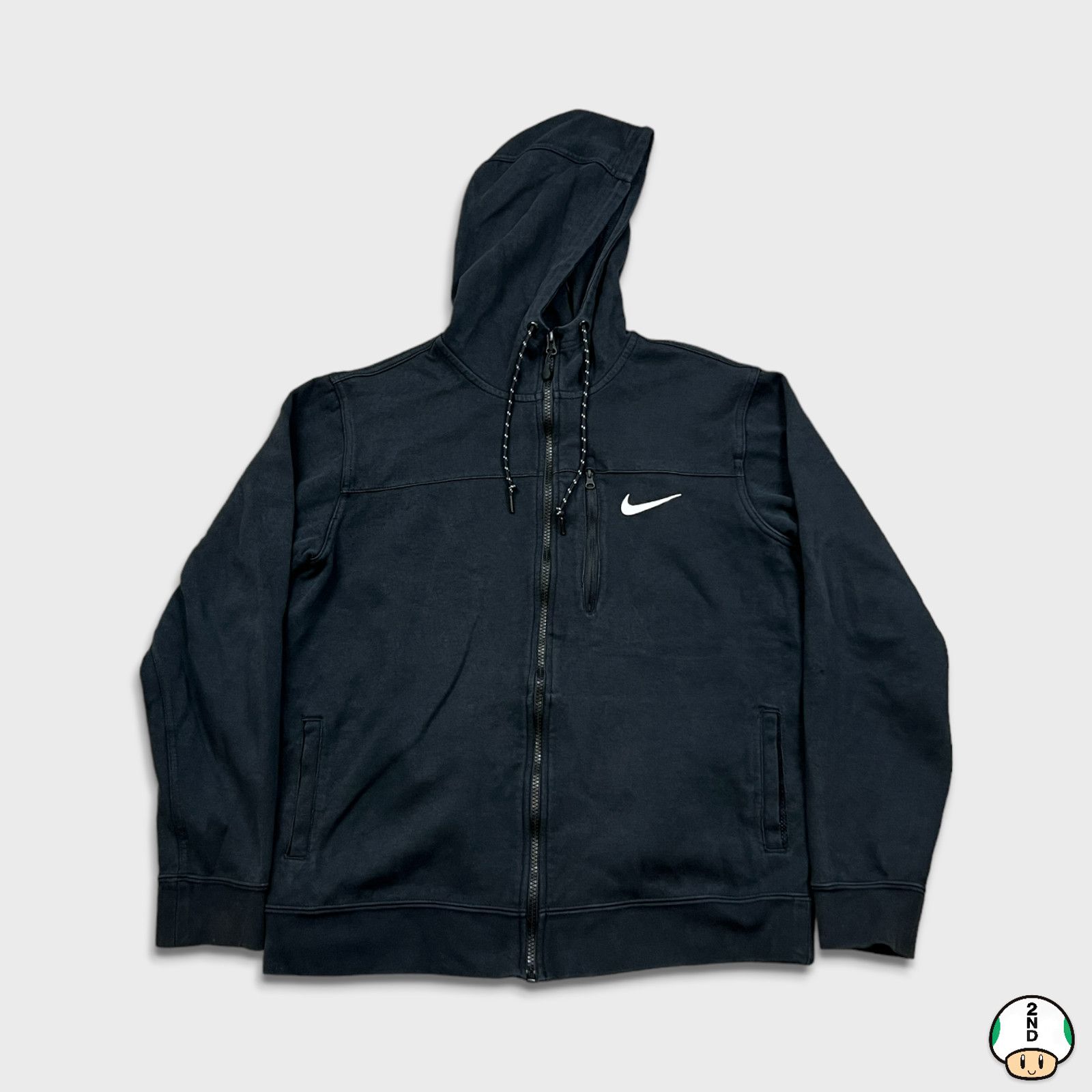 Nike × Vintage Nike Sportswear Hoodie Small 3M Swoosh Zip Hooded Sweatshirt Size US S / EU 44-46 / 1 - 1 Thumbnail
