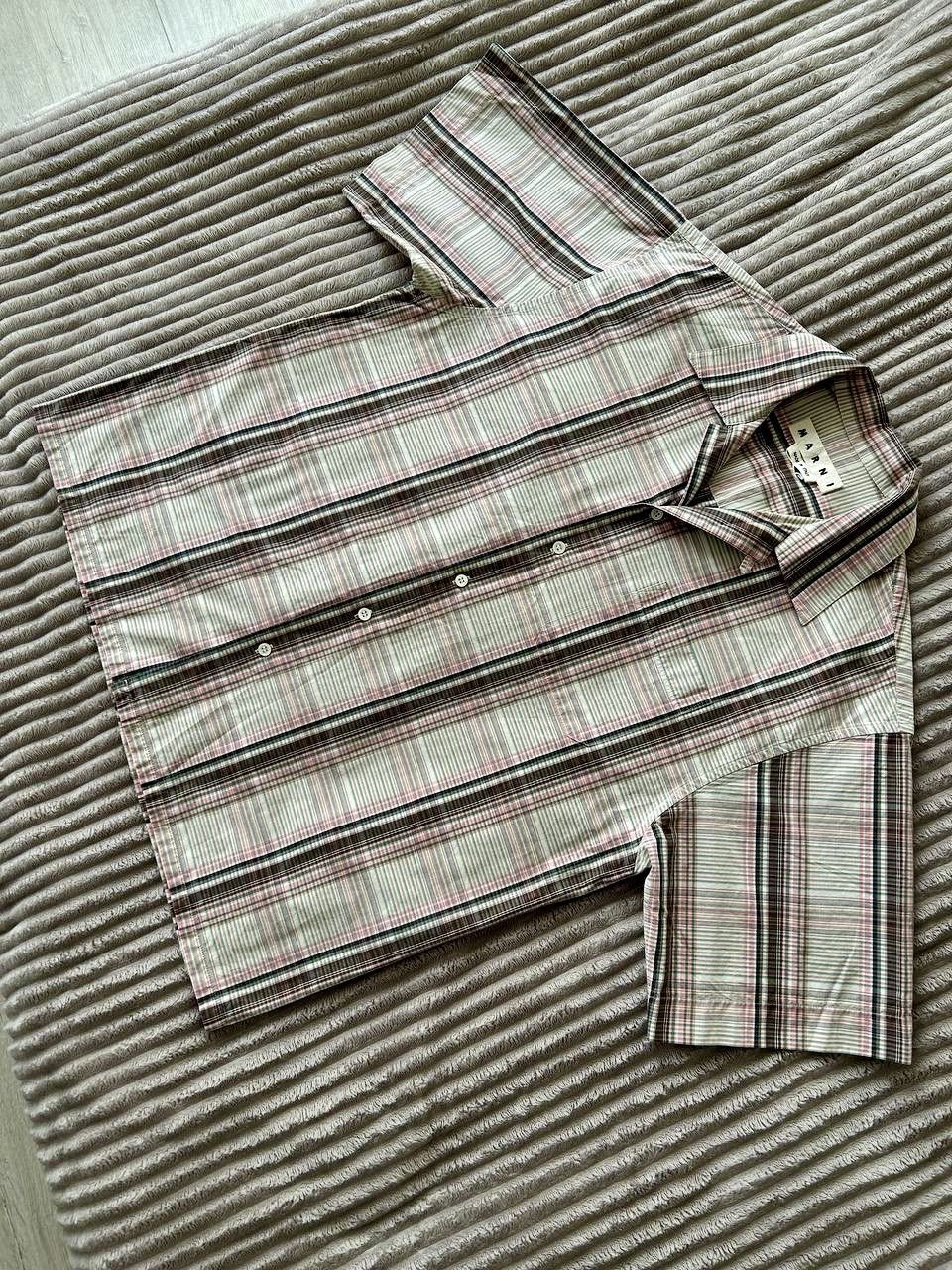Marni Marni Multi Striped Bowling Camp Collar Oversize Shirt 48IT Size US M / EU 48-50 / 2 - 9 Thumbnail