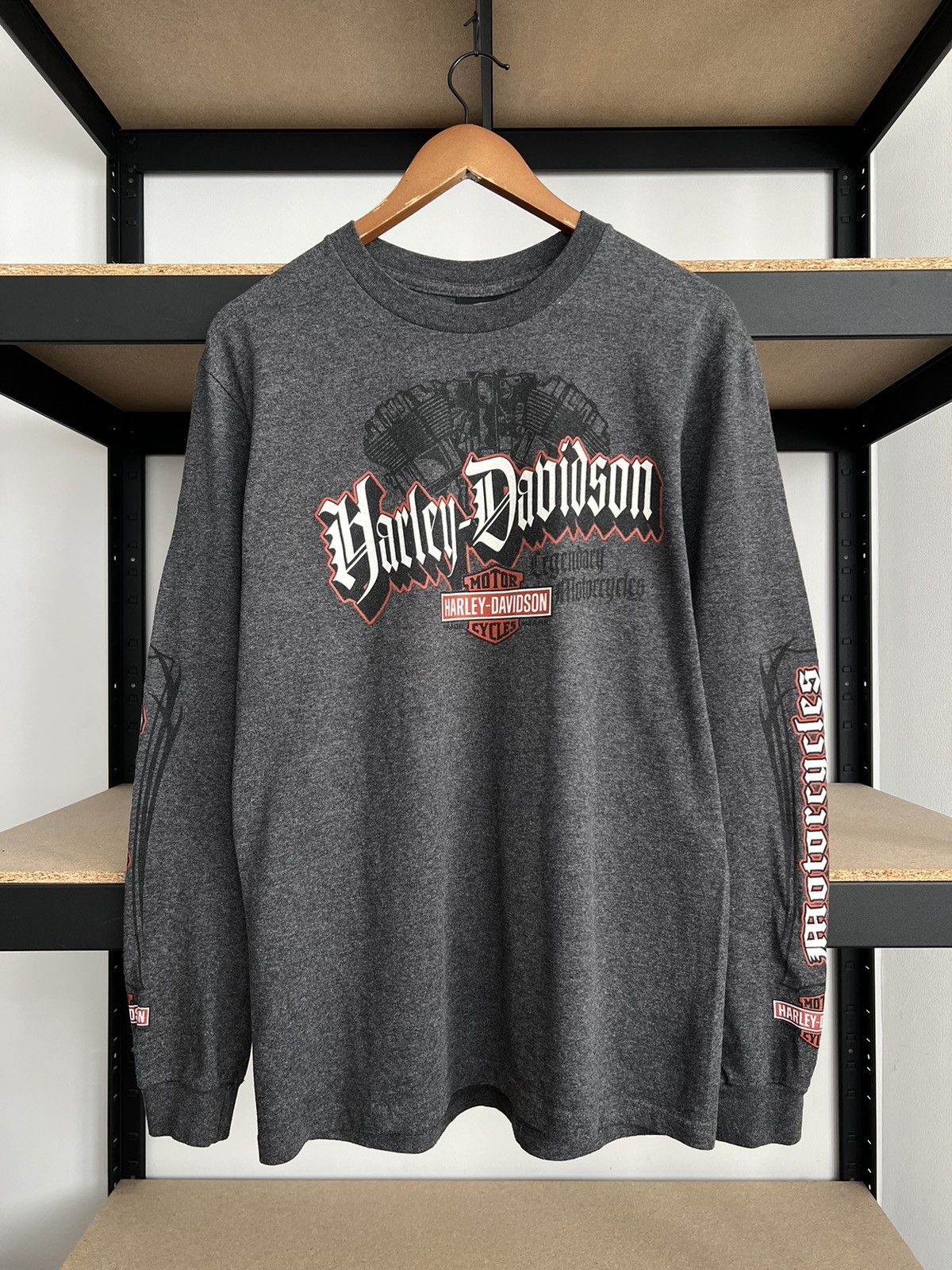 Harley Davidson Vintage 2013 Harley Davidson Austria Long Sleeve T-shirt Size US M / EU 48-50 / 2 - 2 Thumbnail