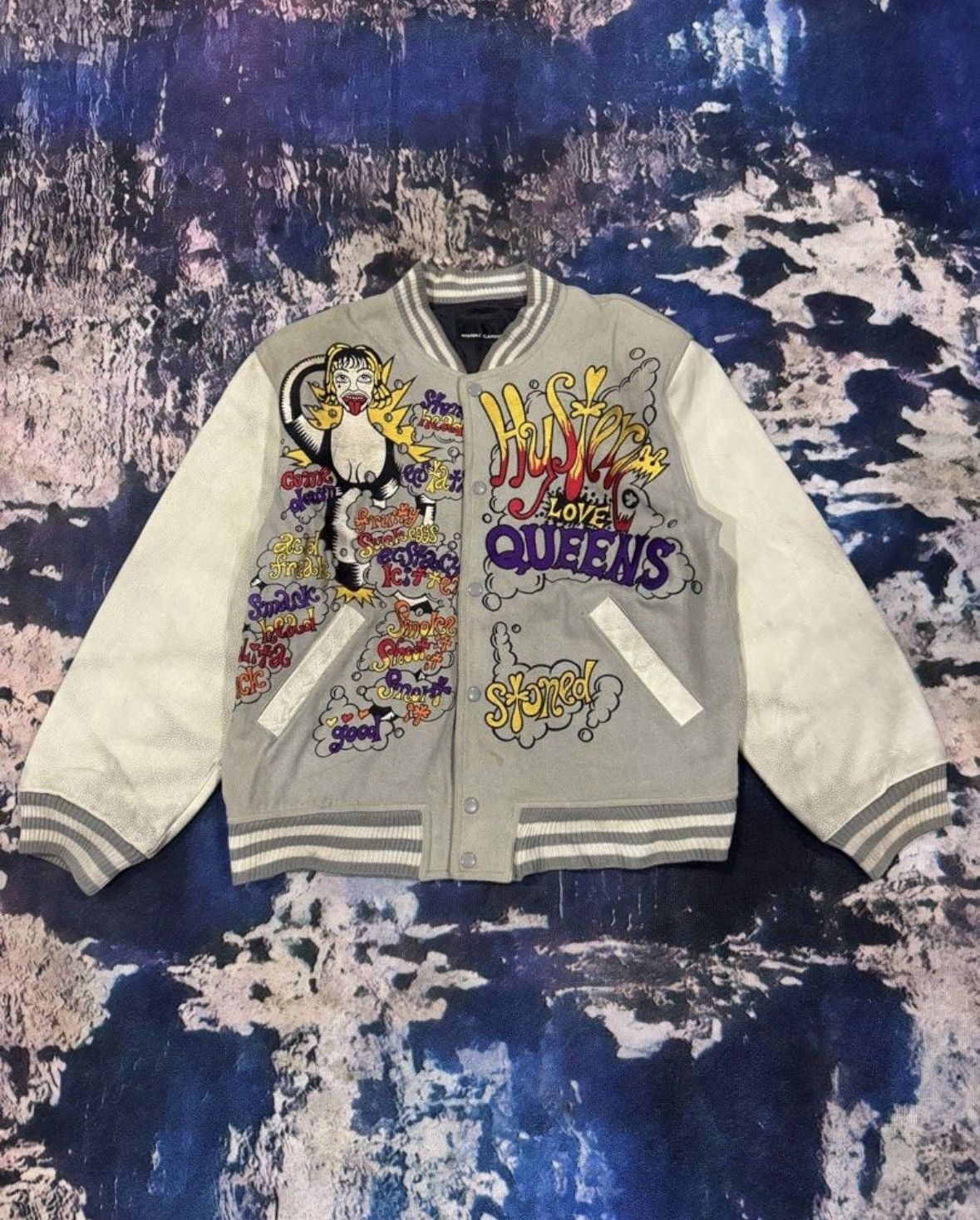 Hysteric Glamour Rare!Hysteric Motel Las Vegas Varsity Jacket For