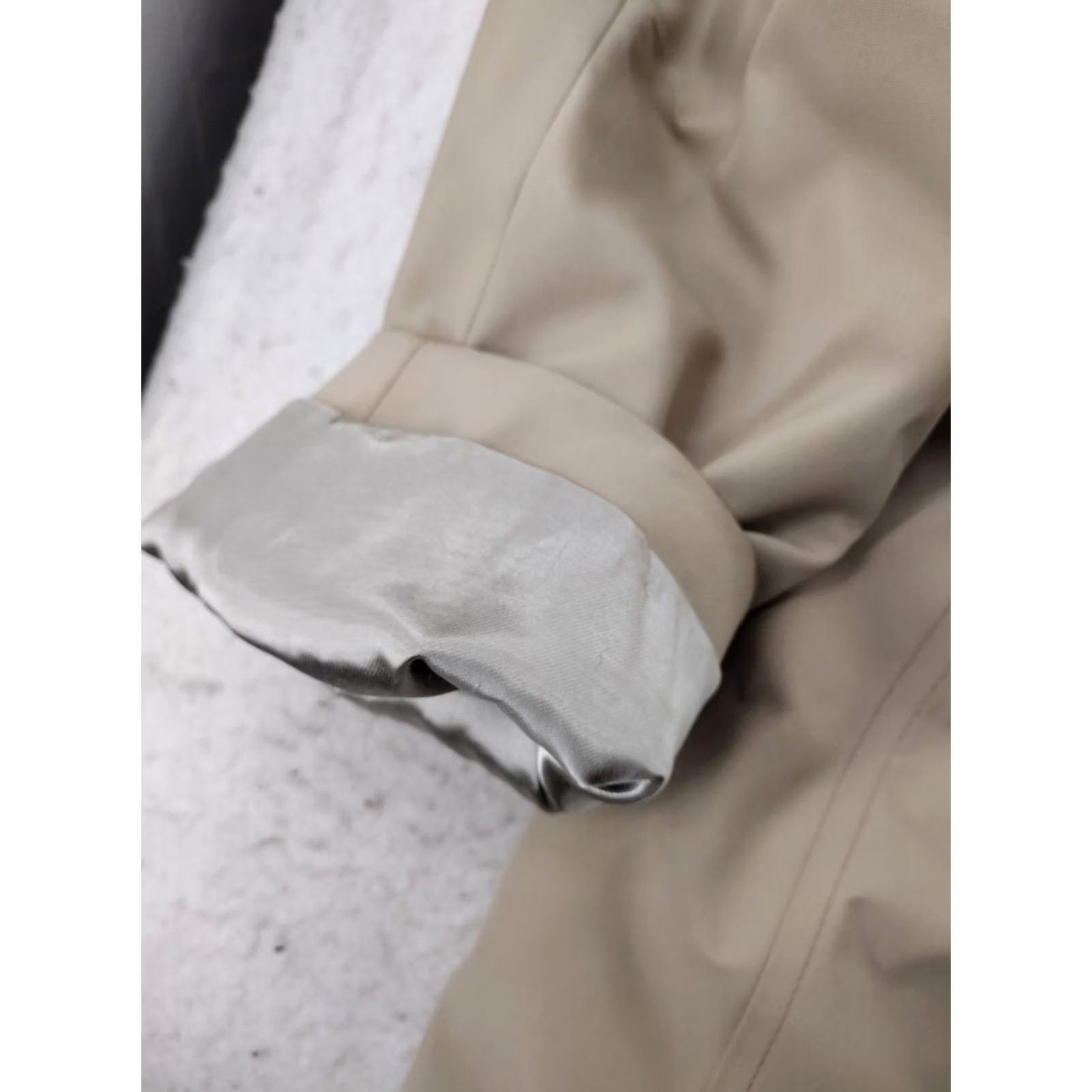 Vintage Driving Coat Mens 46 Long Brown Khaki Faux Fur Lined Big Buttons Deep Pockets Coat Mens 46 Long Brown Faux Fur Lined Canvas Cotton Blend XXL? Size US S / EU 44-46 / 1 - 7 Thumbnail