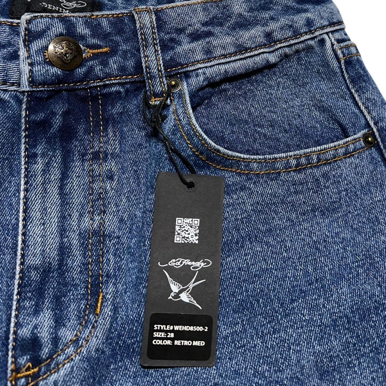 Ed Hardy × Vintage Ed Hardy Wide Leg Jeans Size 28" / US 6 / IT 42 - 5 Thumbnail