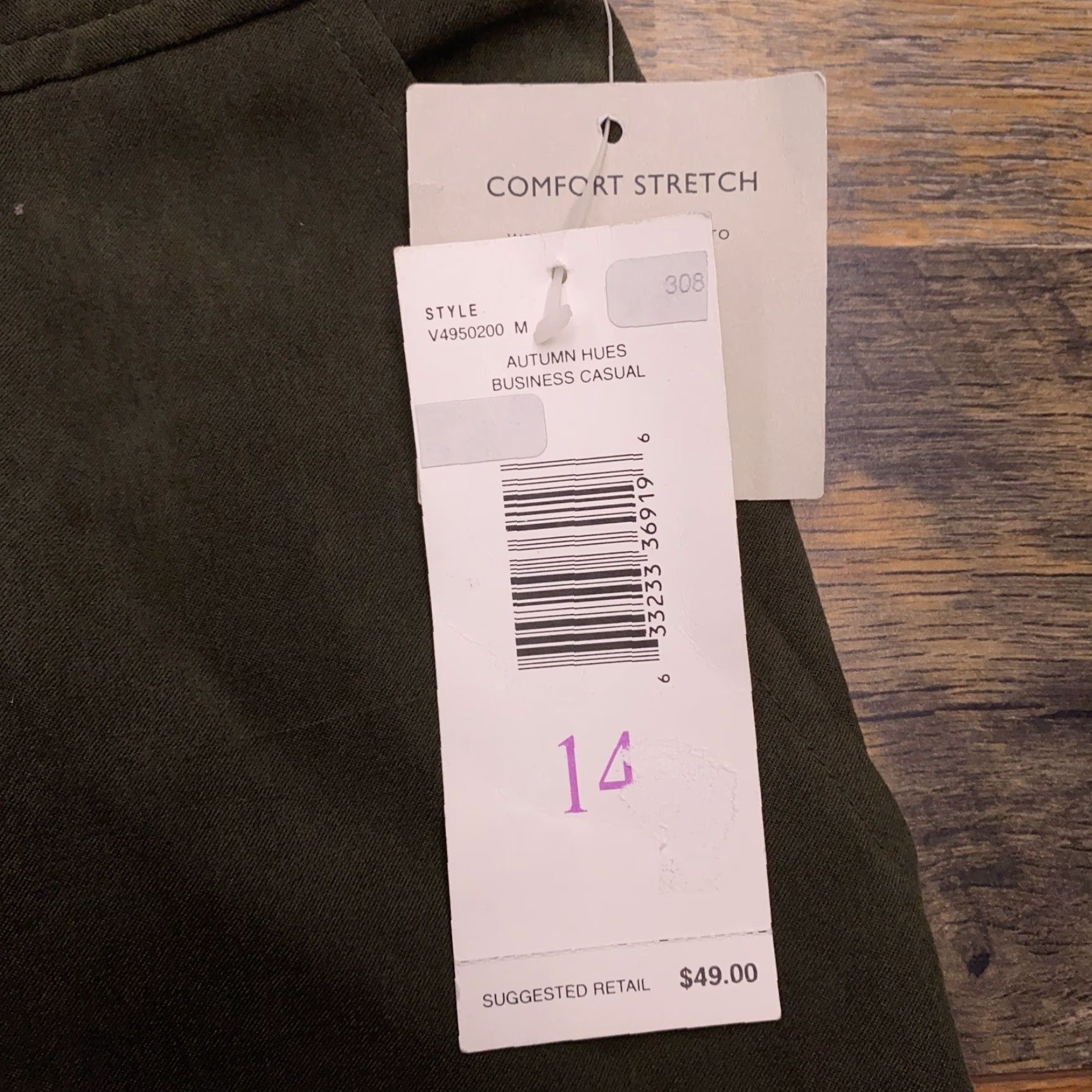 Vintage **Green Mid Rise Comfort Stretch Villager Liz Claiborne Pants 14** User: **Comfort Green Mid Rise Villager Liz Claiborne Pants 14** Size 36" / US 14 / IT 50 - 4 Thumbnail