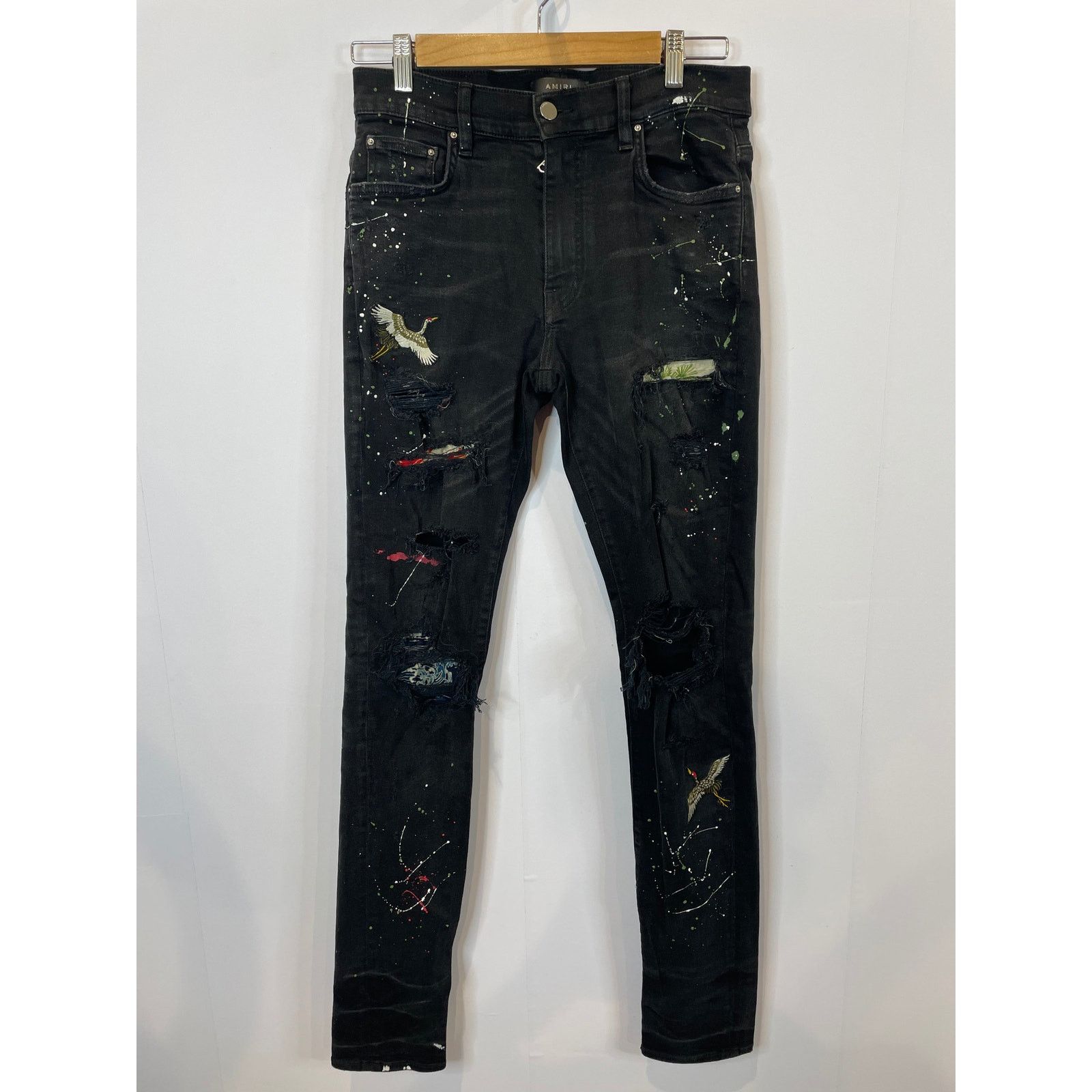 Amiri Amiri Jeans Swan Patch Black Used 30 Size US 30 / EU 46 - 2 Thumbnail