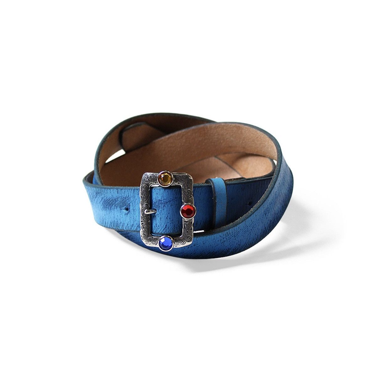 Kapital Kapital Oil leather studs disco buckle belt Size ONE SIZE - 1 Thumbnail