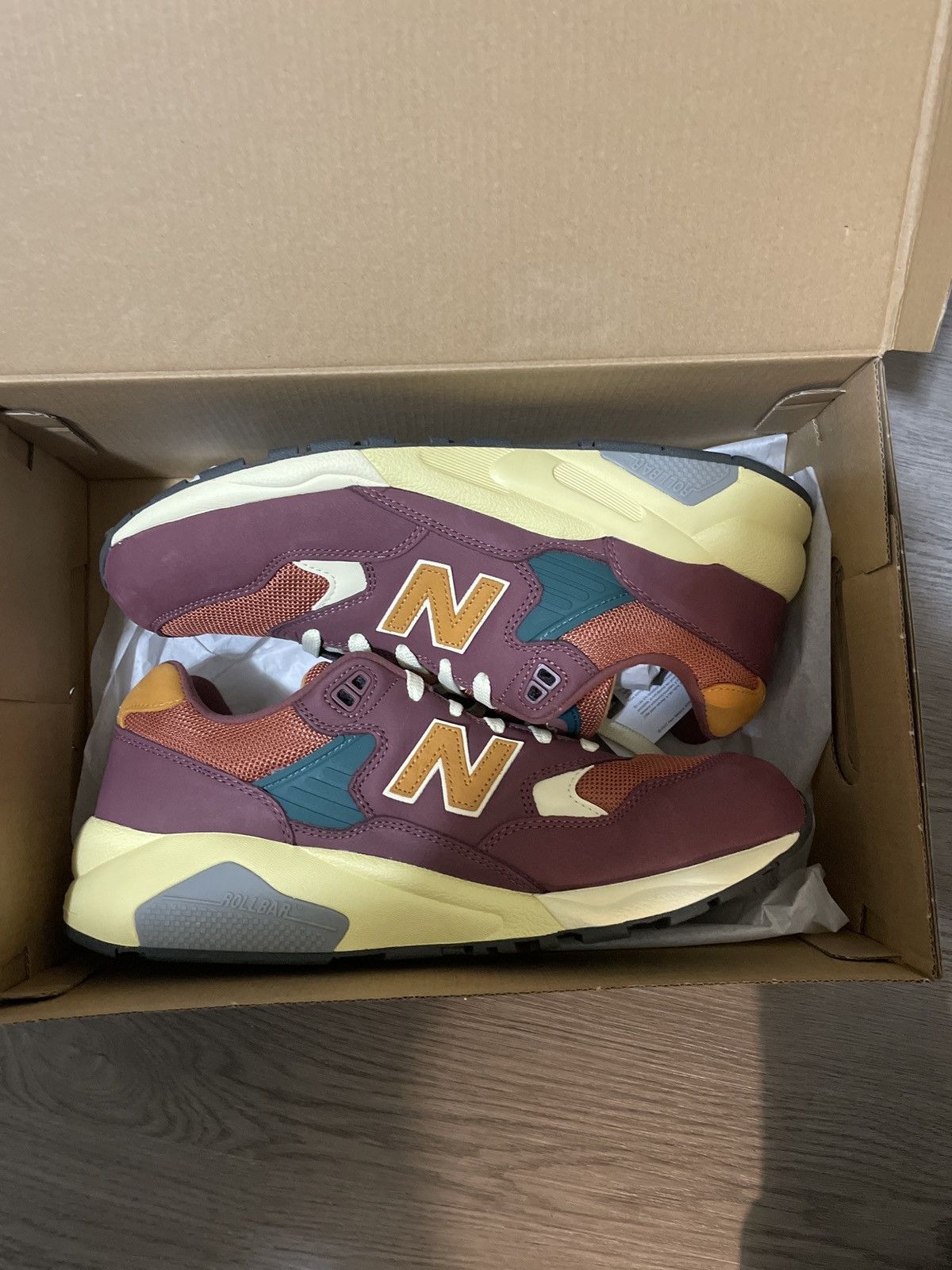 image of New Balance 580 Red Brown Shoes, Men's (Size 11)