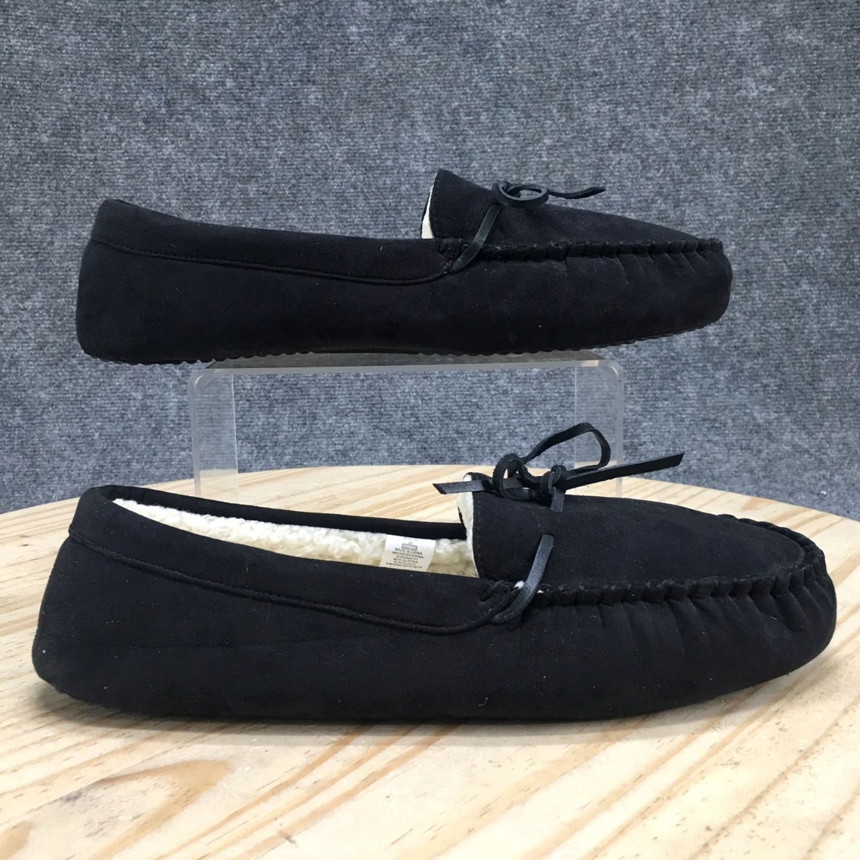 Old Navy Old Navy Slippers Womens 10-11 Casual Slip On Lined Moccasins Flats Black Size US 10 / IT 40 - 2 Thumbnail