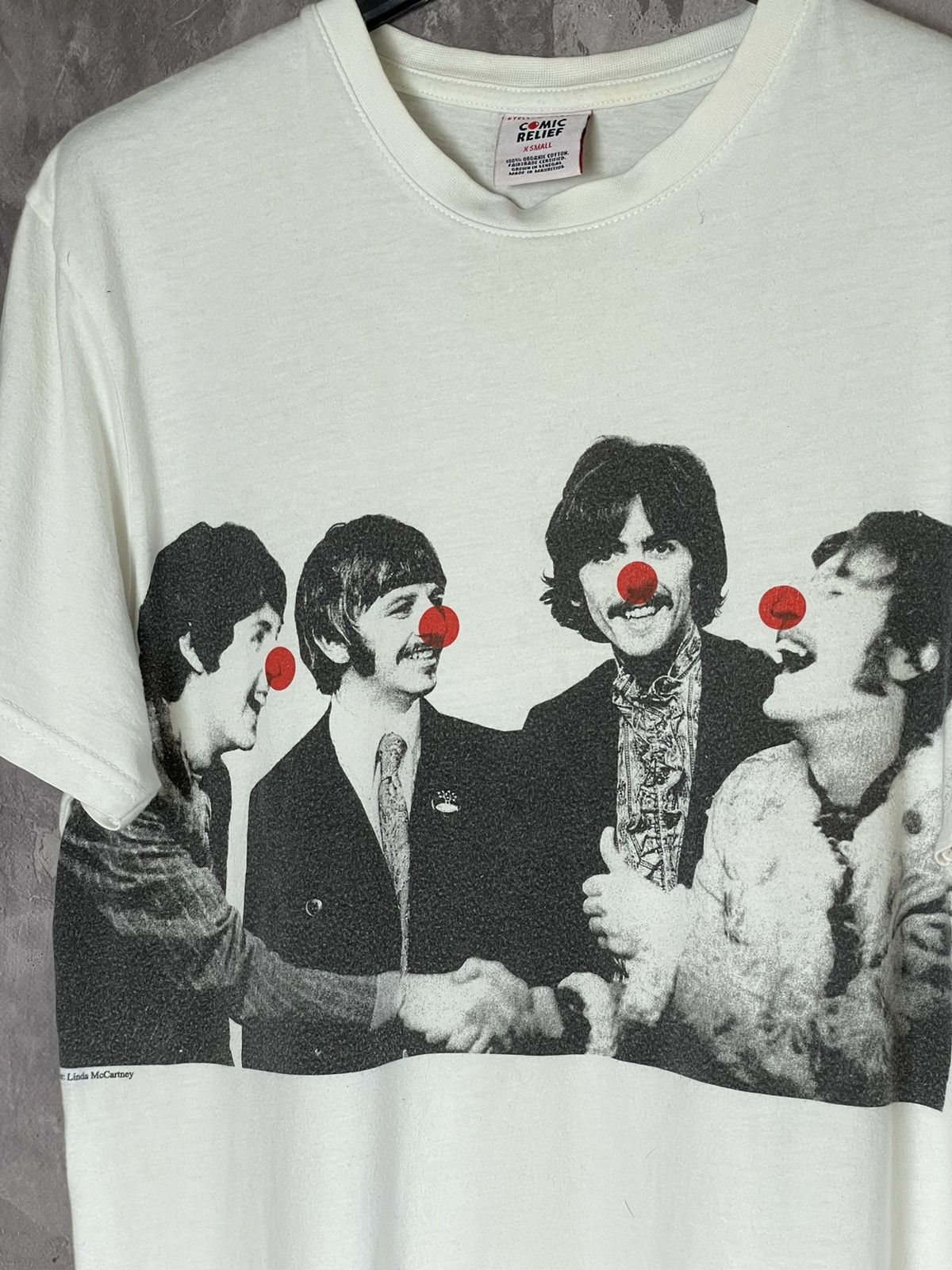Vintage T-Shirt Comic Relief Tee Big Print Clown Y2k Style Size US XS / EU 42 / 0 - 5 Thumbnail