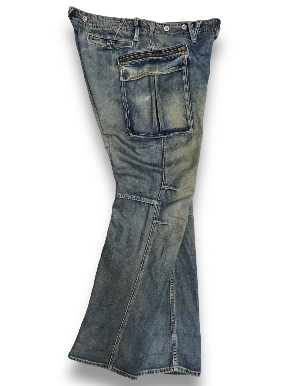 Japanese Brand Vintage Japanese Brand Mud Wash Baggy Fatigue Bush Jeans Size US 34 / EU 50 - 5 Thumbnail