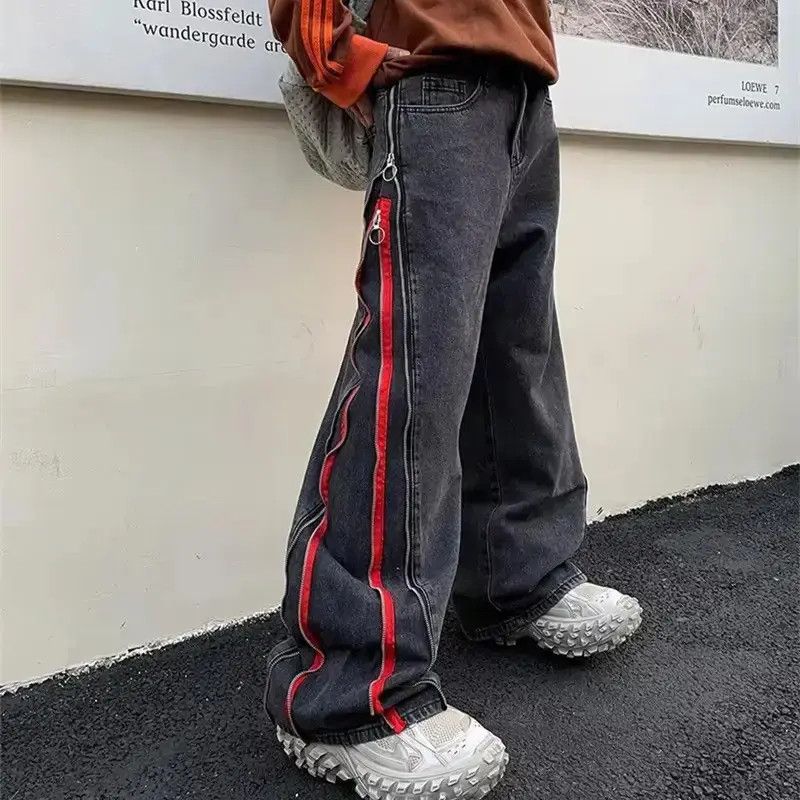 Japanese Brand Streetwear Fashion Side Zipper Oversized Jeans Pants Size US 32 / EU 48 - 1 Thumbnail