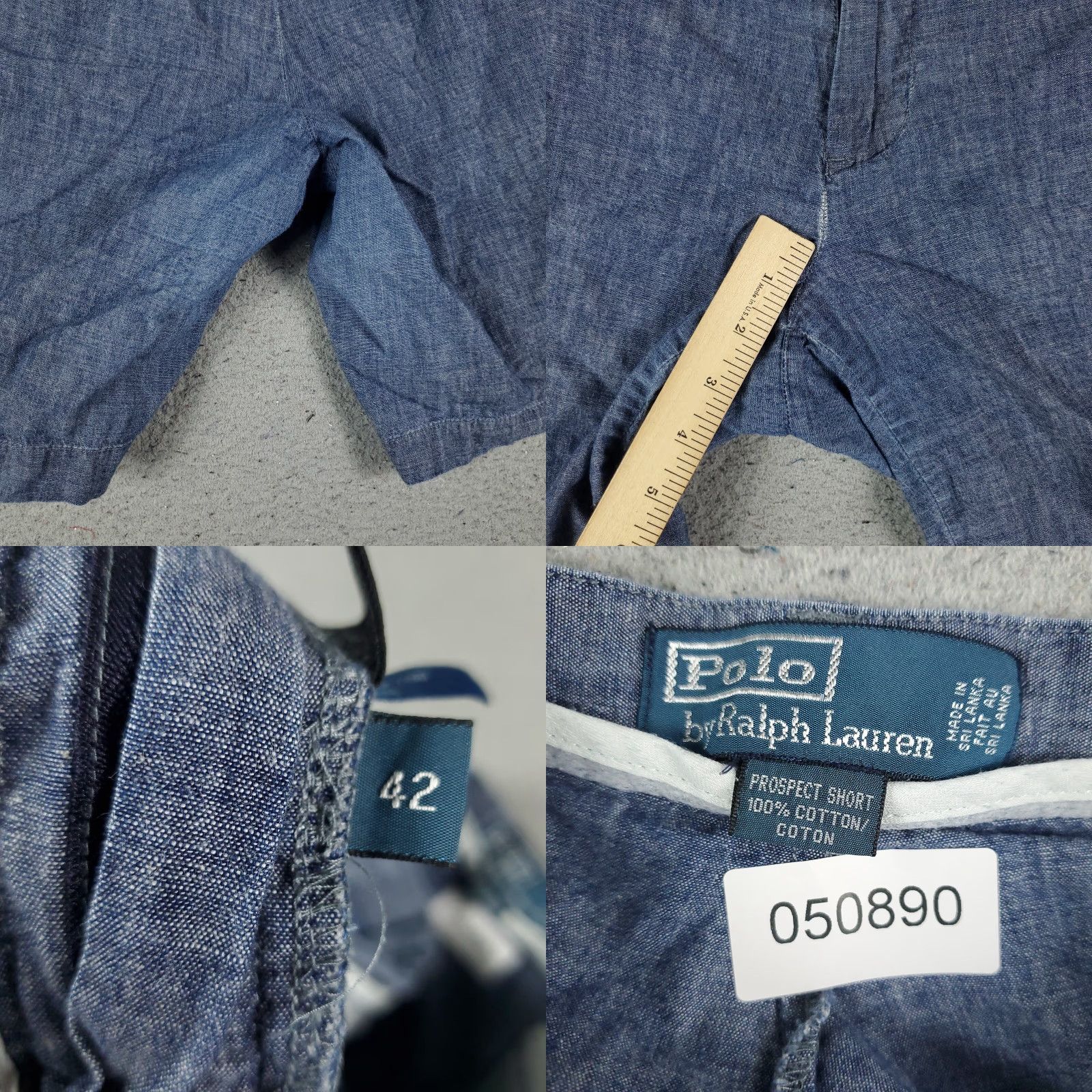 Ralph Lauren VINTAGE Ralph Lauren Shorts Mens Size 42 Chino Flat Front Blue Casual Classic Summer Size US 42 / EU 58 - 8 Thumbnail