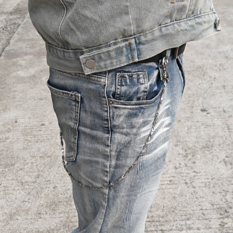 Jewelry Punk Metal Chain Grunge Aesthetic Pants Accessory Size ONE SIZE - 2 Thumbnail