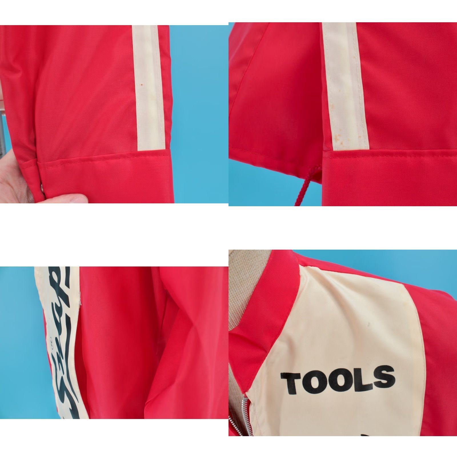 Vintage Men's Snap-On Tools VTG 60s 70s Red Nylon Racing Jacket Sz M 1960s 1970s Snap On Jacket Racing Red Nylon M Mens Size US M / EU 48-50 / 2 - 9 Thumbnail
