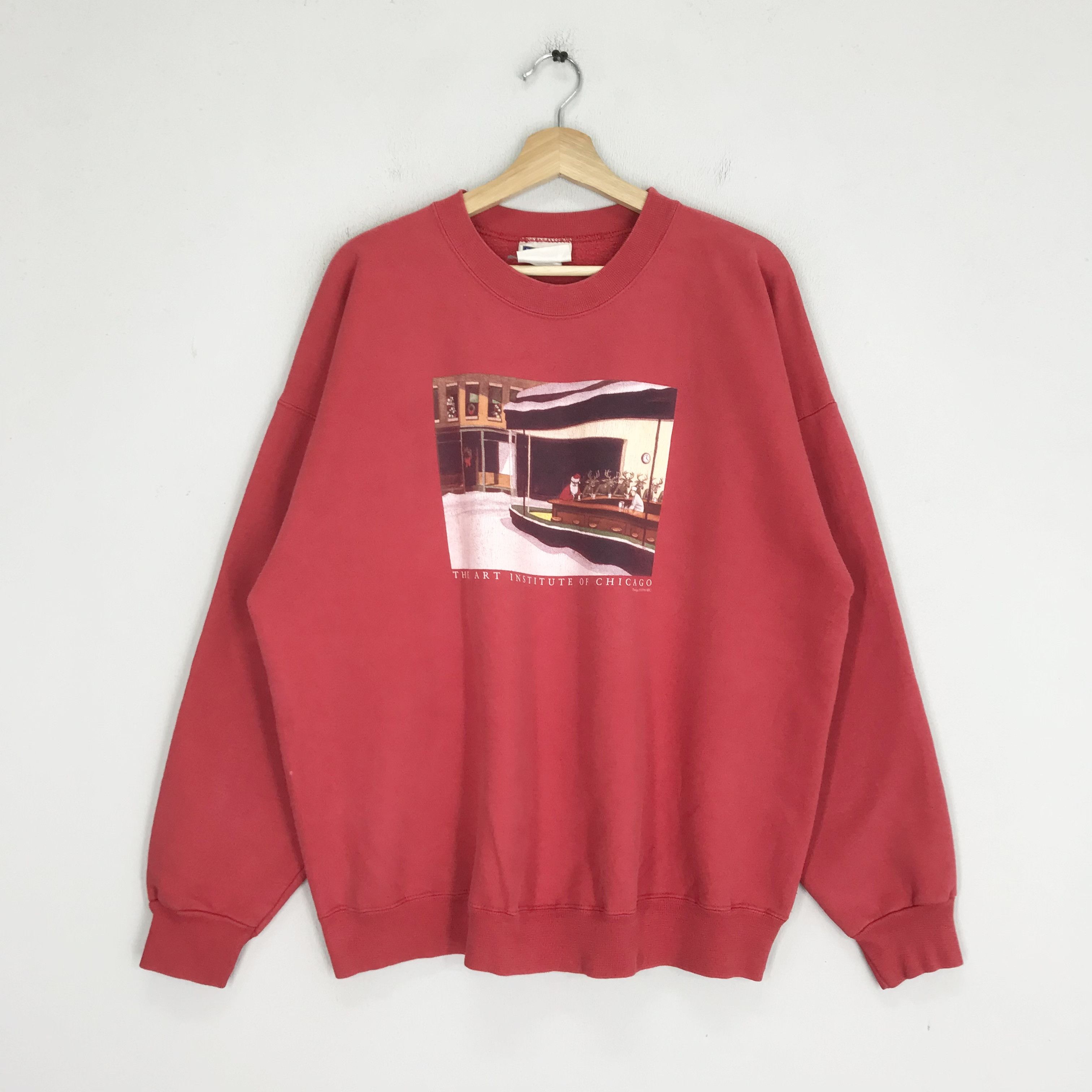 Arts & Science Vintage 90s The Art Institute Of Chicago Red Sweatshirt Size US XL / EU 56 / 4 - 1 Thumbnail