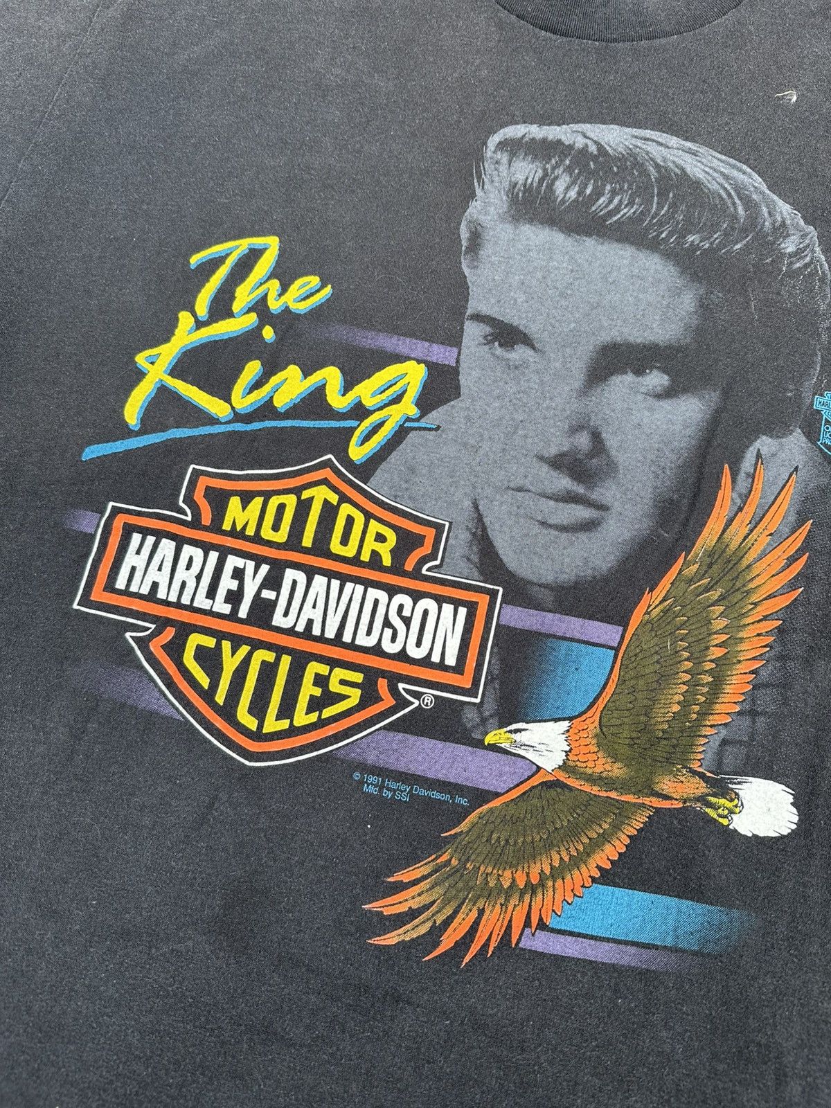 Harley Davidson Vintage Elvis Presley Harley Davidson Shirt Size US XL / EU 56 / 4 - 4 Thumbnail
