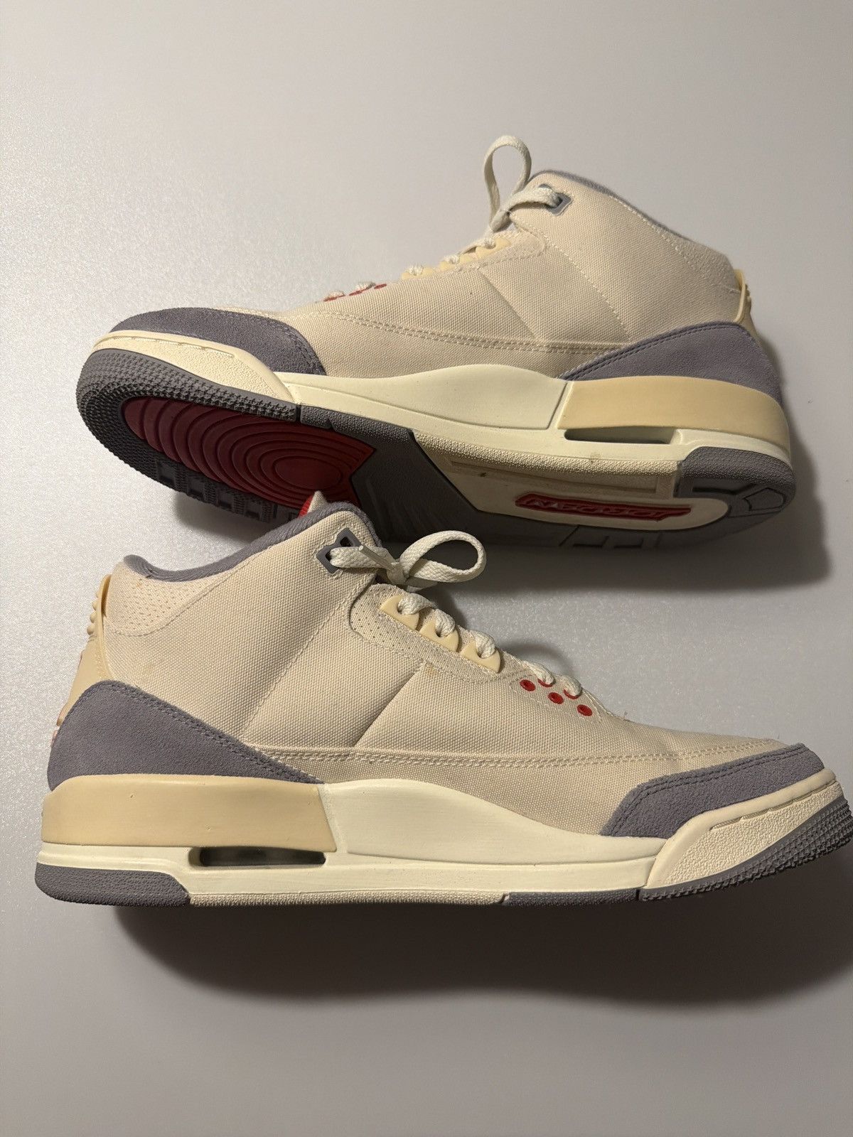 Jordan Brand Air Jordan 3 Canvas – Cream/Grey – Size 11.5 w/ Box Size US 11.5 / EU 44-45 - 1 Thumbnail