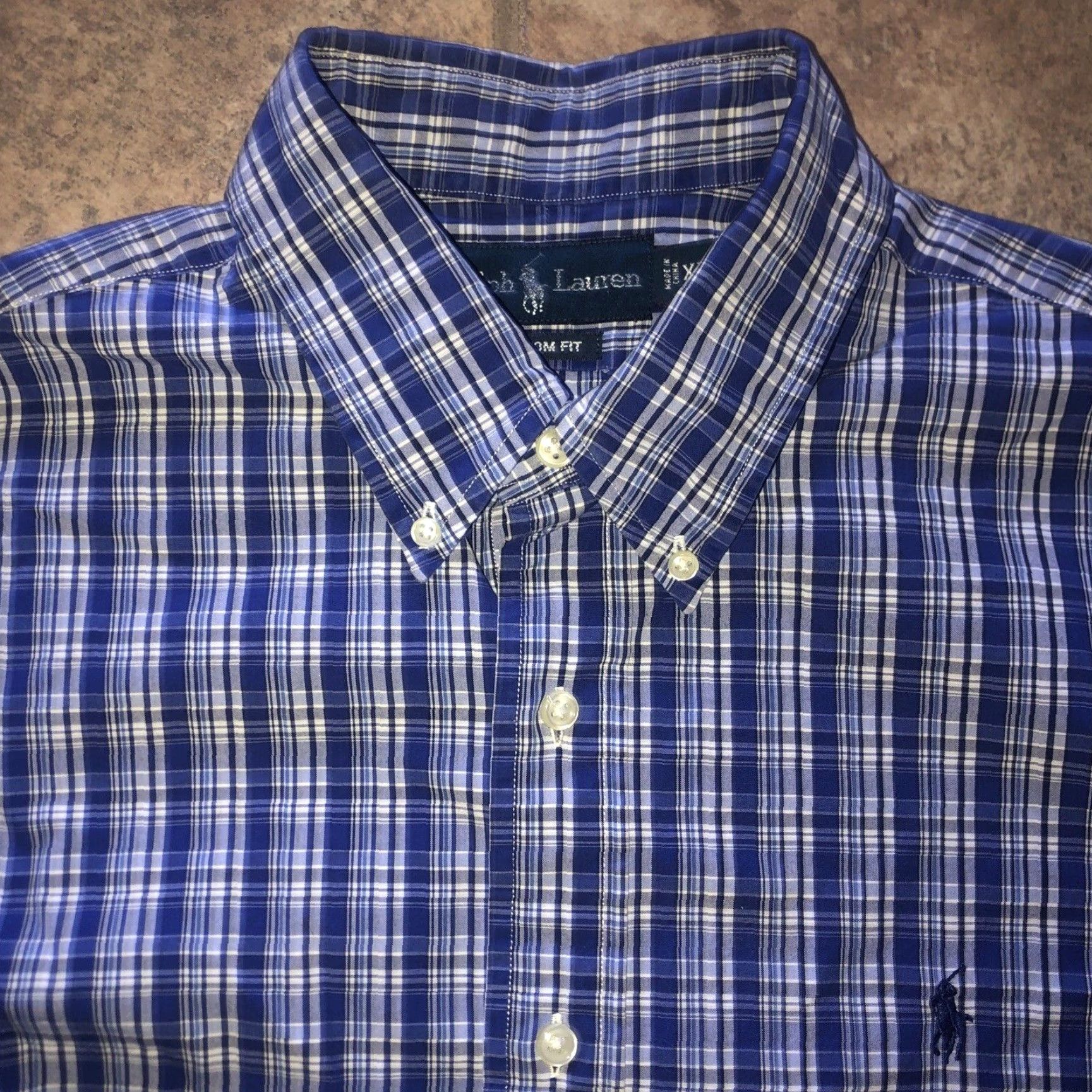 Polo Ralph Lauren VINTAGE Polo Ralph Lauren Men's Long Sleeve Button Shirt XL Blue Plaid Casual Size US XL / EU 56 / 4 - 2 Thumbnail
