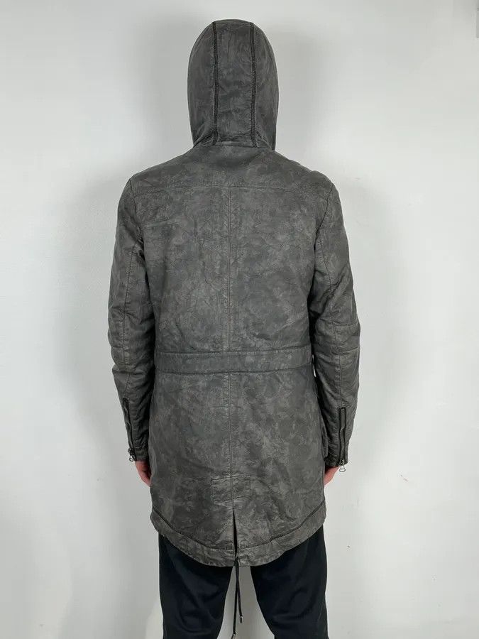 Pierre Balmain AW2012 Pierre Balmain Grey Eroded Avant-Garde Brut Long Parka Jacket Size US M / EU 48-50 / 2 - 3 Thumbnail