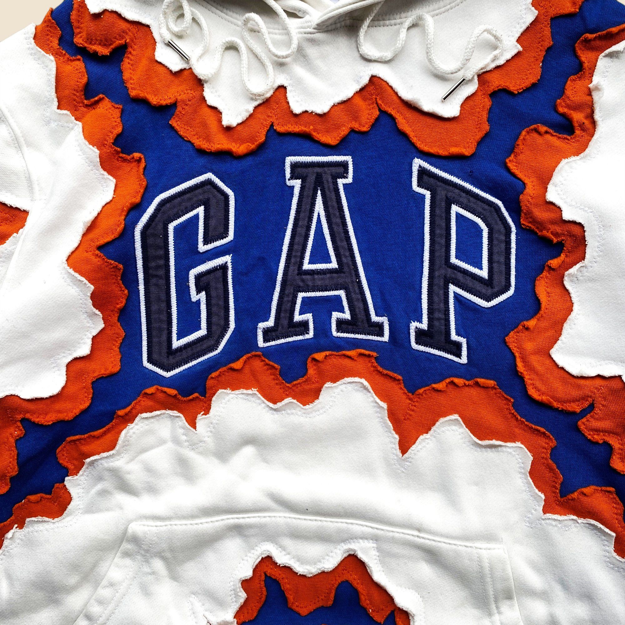 Gap 1 OF 1 REWORKED GAP CRACKY 3 LAYERED HOODIE SIZE LARGE Size US L / EU 52-54 / 3 - 4 Thumbnail