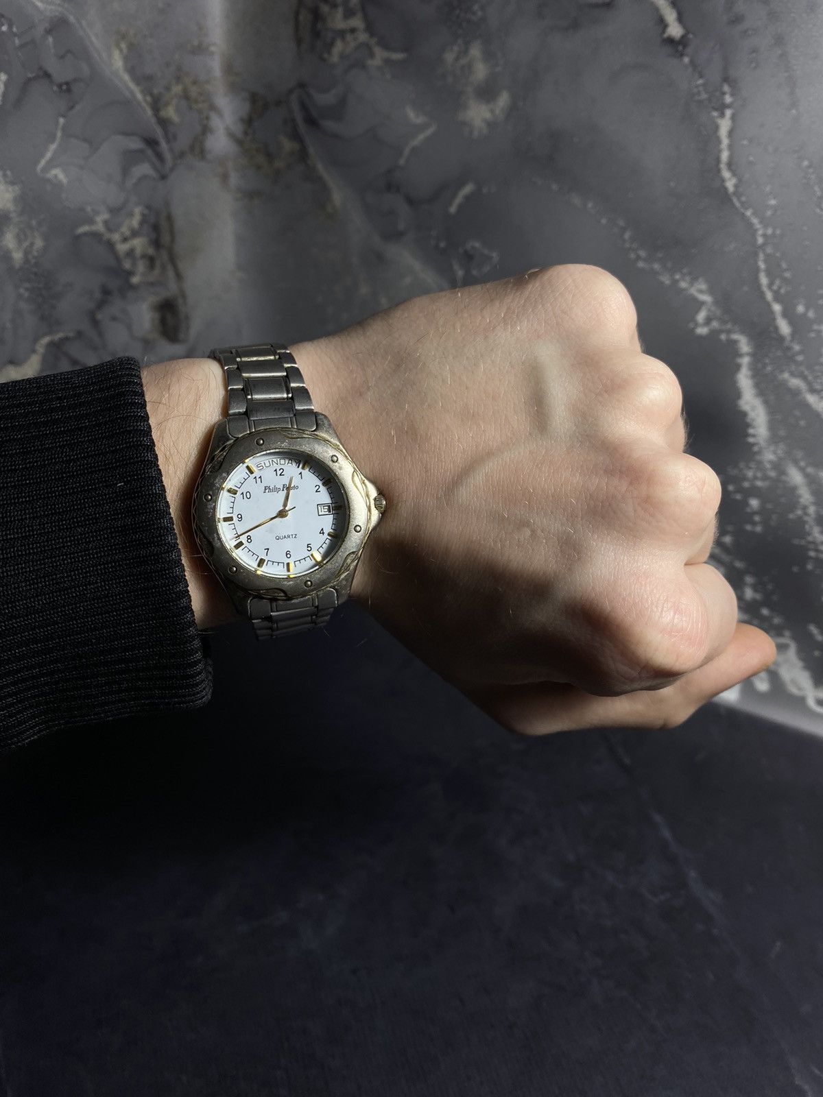 Japanese Brand Philip Persio Quartz Watch Day-Date Stainless Steel Vintage Size ONE SIZE - 1 Thumbnail