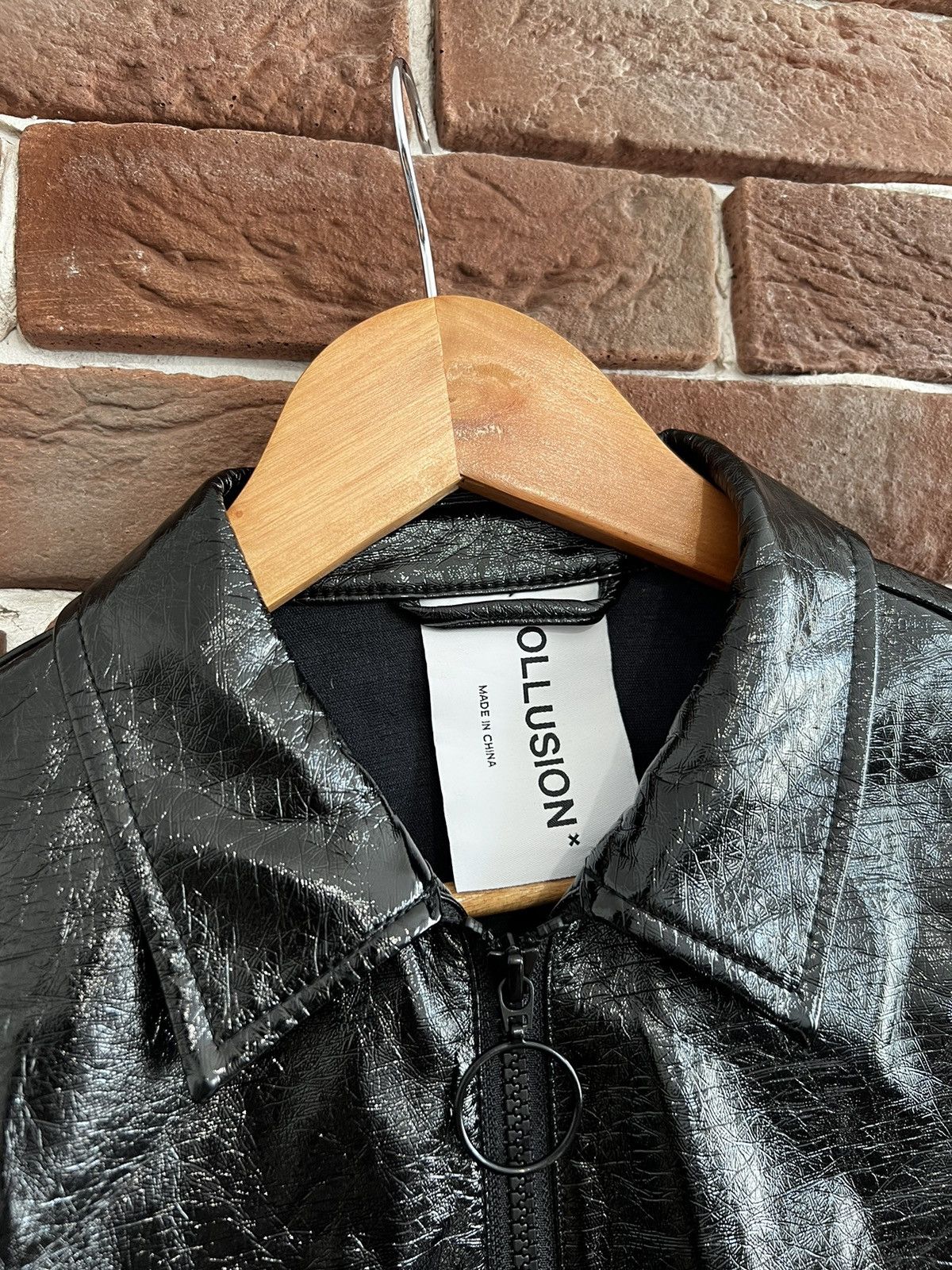 Vintage Y2k Black Vinyl Avant Garde Cropped Jacket Dark Gothic Rave Size US S / EU 44-46 / 1 - 4 Thumbnail