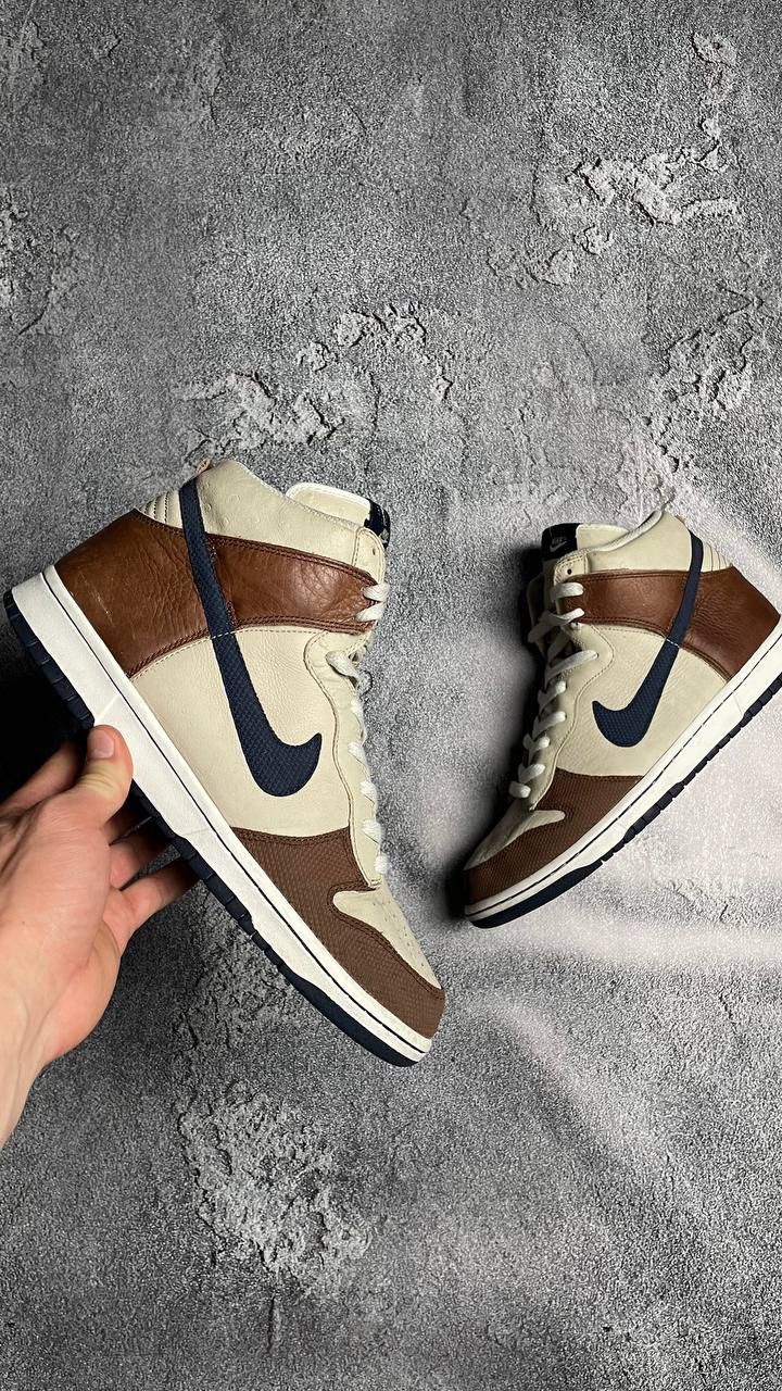 Nike × Vintage Nike Dunk High Premium Brown Used Rare Authentic Size US 10 / EU 43 - 1 Thumbnail