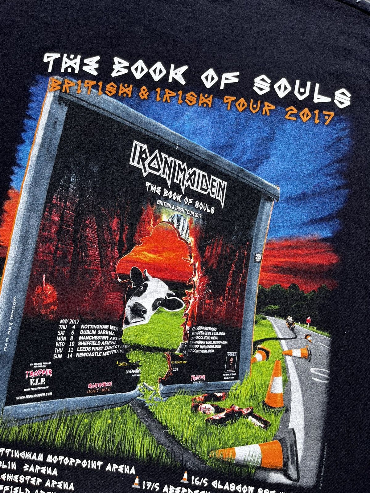 Band Tees × Iron Maiden 🎸 IRON MAIDEN THE BOOK OF SOULS BRITISH AND IRISH TOUR 2017 Size US M / EU 48-50 / 2 - 10 Thumbnail
