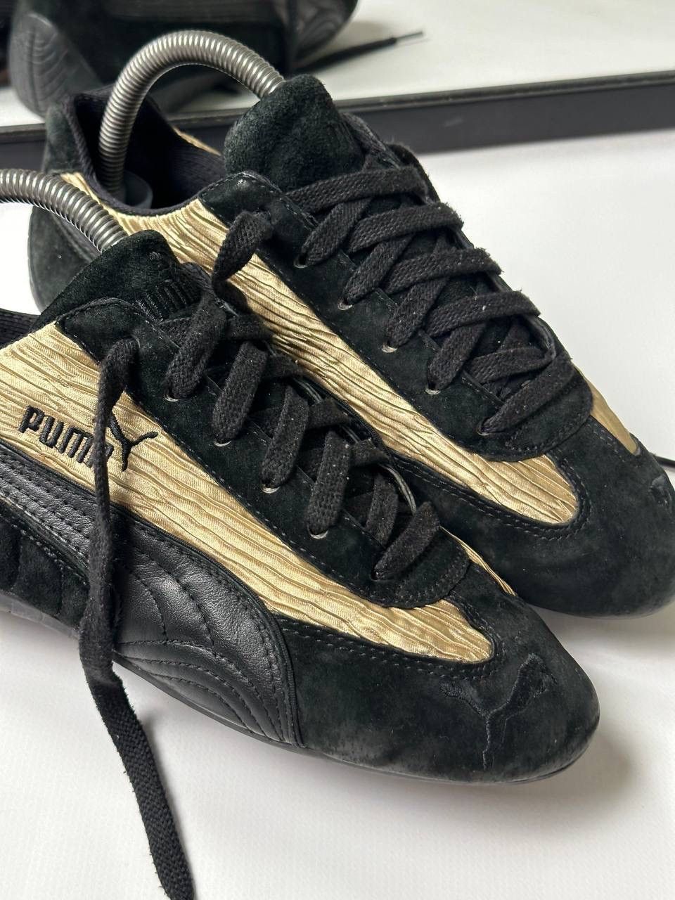 Puma Vintage Rare Puma Speed Cat 00s Shoes Gold/Black Size US 8.5 / IT 38.5 - 3 Thumbnail