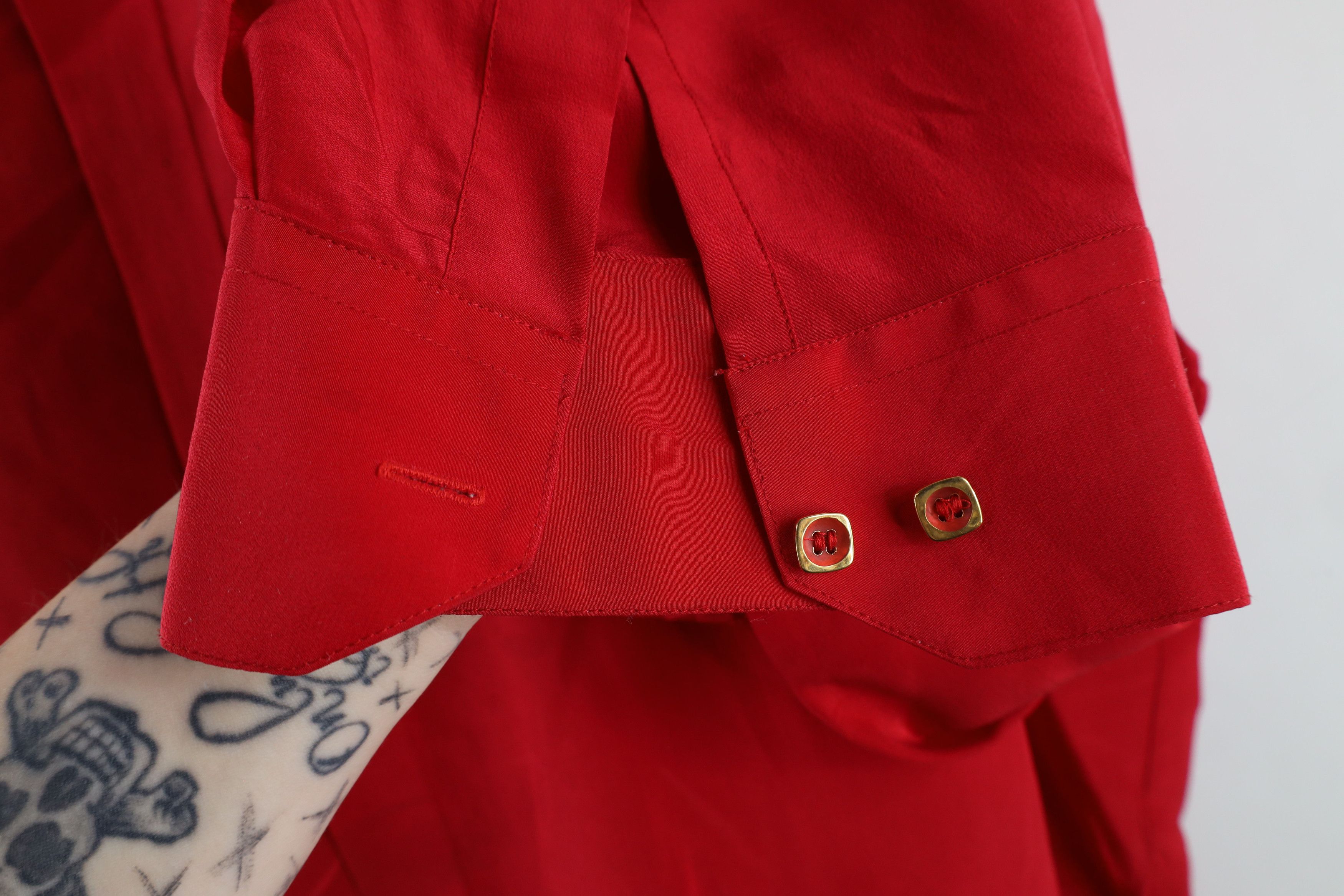 Gemelli × Vintage Vintage 90s Genelli Distressed Silk Collared Button Shirt Size US XXL / EU 58 / 5 - 7 Thumbnail