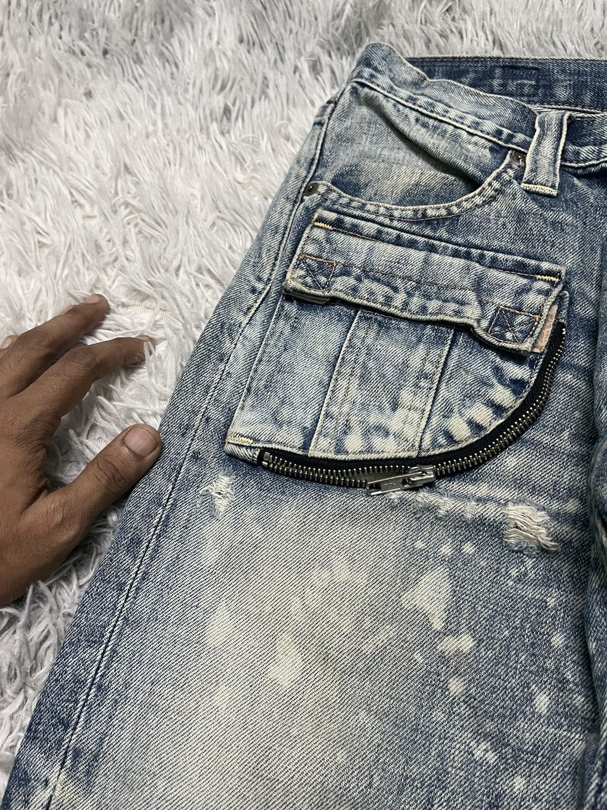Other 90s RNA BUSHPANT DISTRESSED WASHABLE JEANS RARE DESIGN Size US 29 - 8 Thumbnail