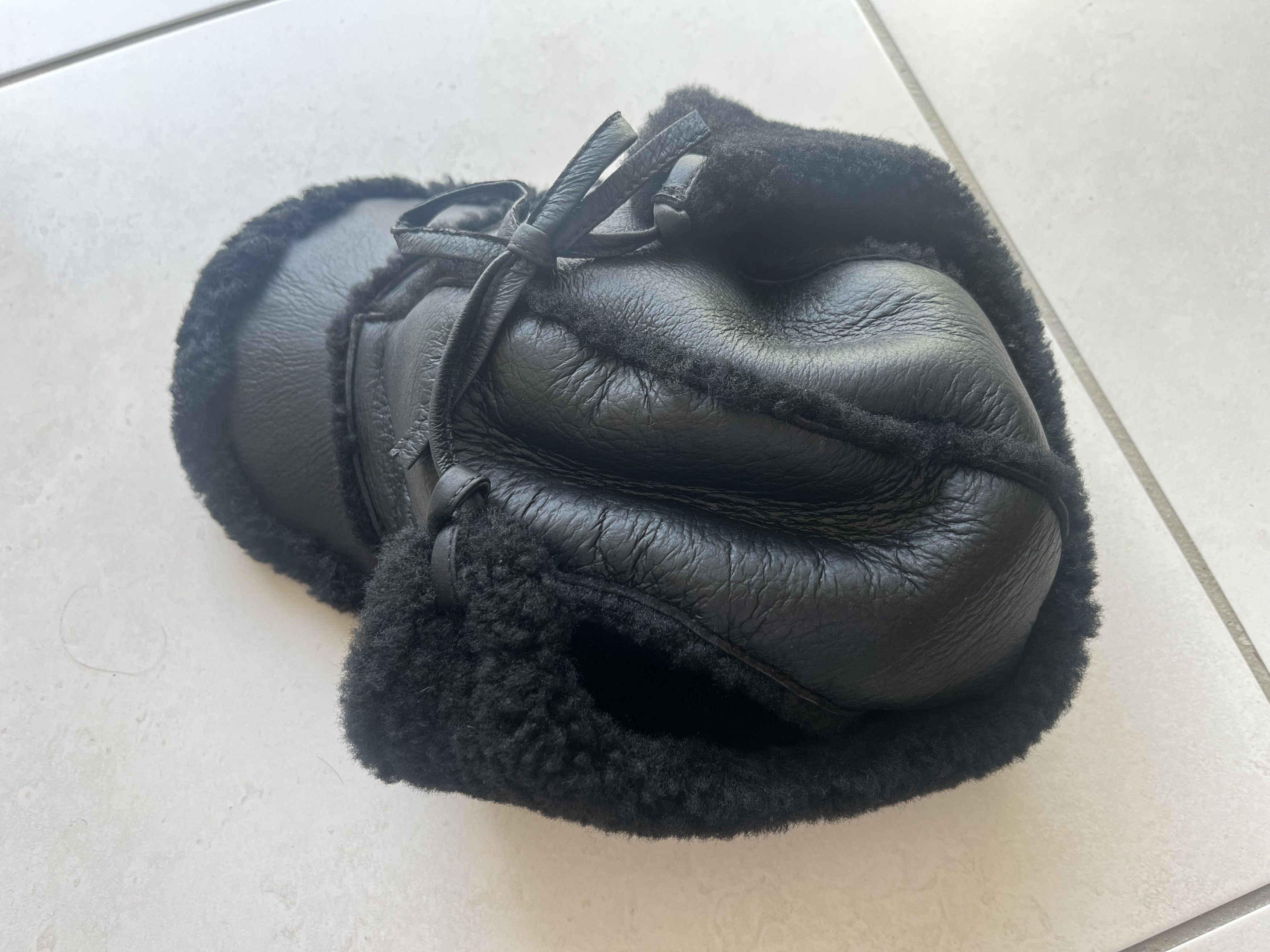 Supreme Supreme Shearling Lined Earflap Cap Hat Black FW25 Size M/L Size ONE SIZE - 3 Thumbnail