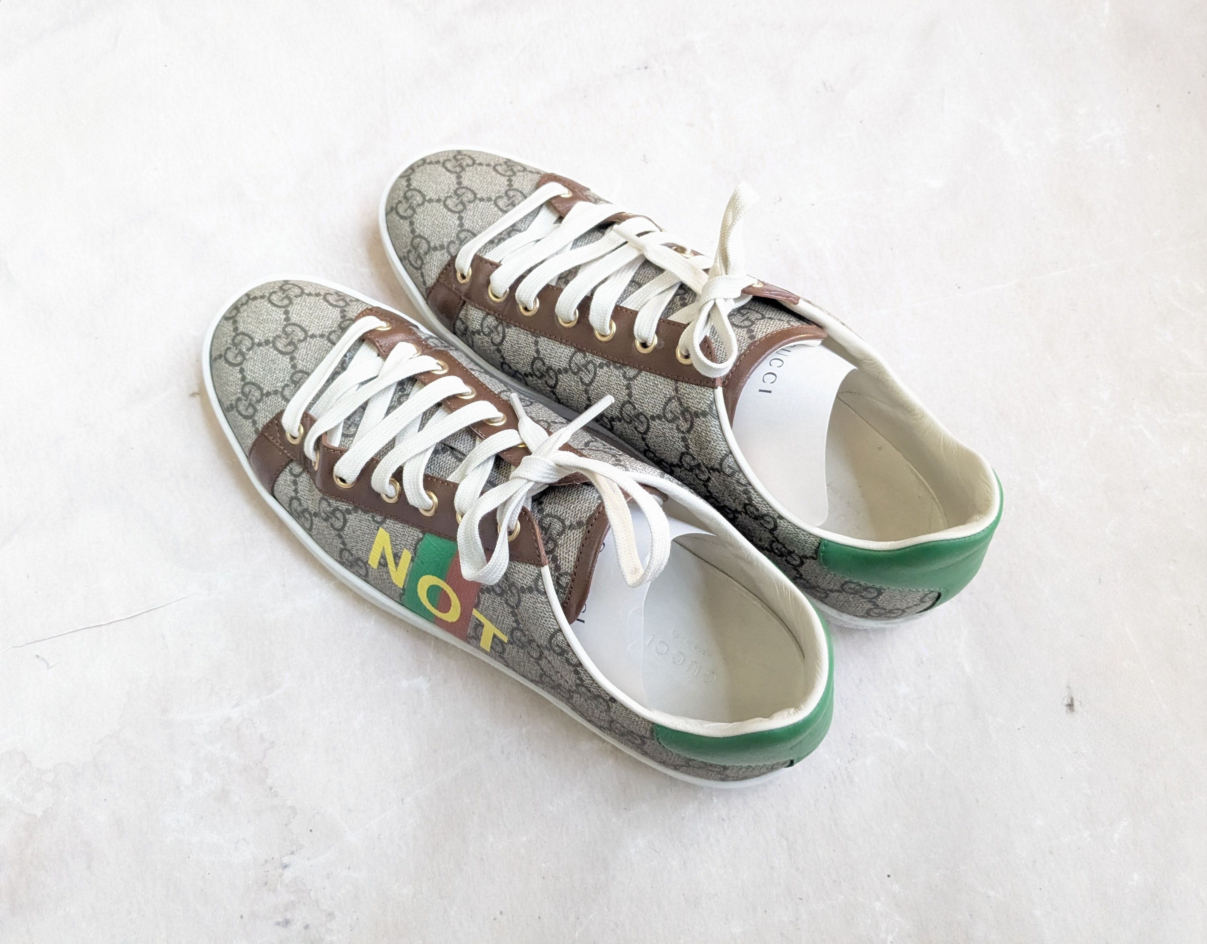 Gucci Gucci Ace Monogram Low 8.5 Canvas GG Logo Size US 8.5 / EU 41-42 - 14 Thumbnail