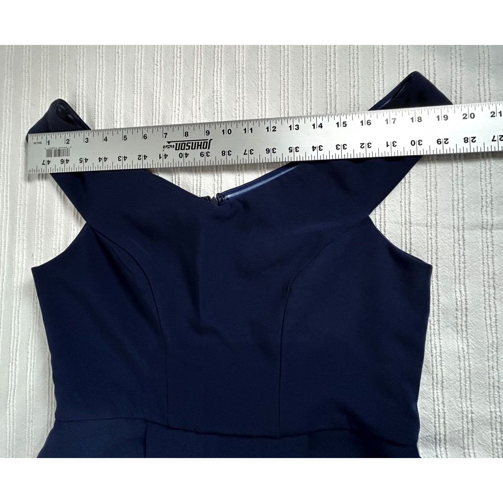 Vintage Adelyn Rae Womens Off The Shoulder Mini Dress L Navy Sleeveless New 0 Size L / US 10 / IT 46 - 7 Thumbnail