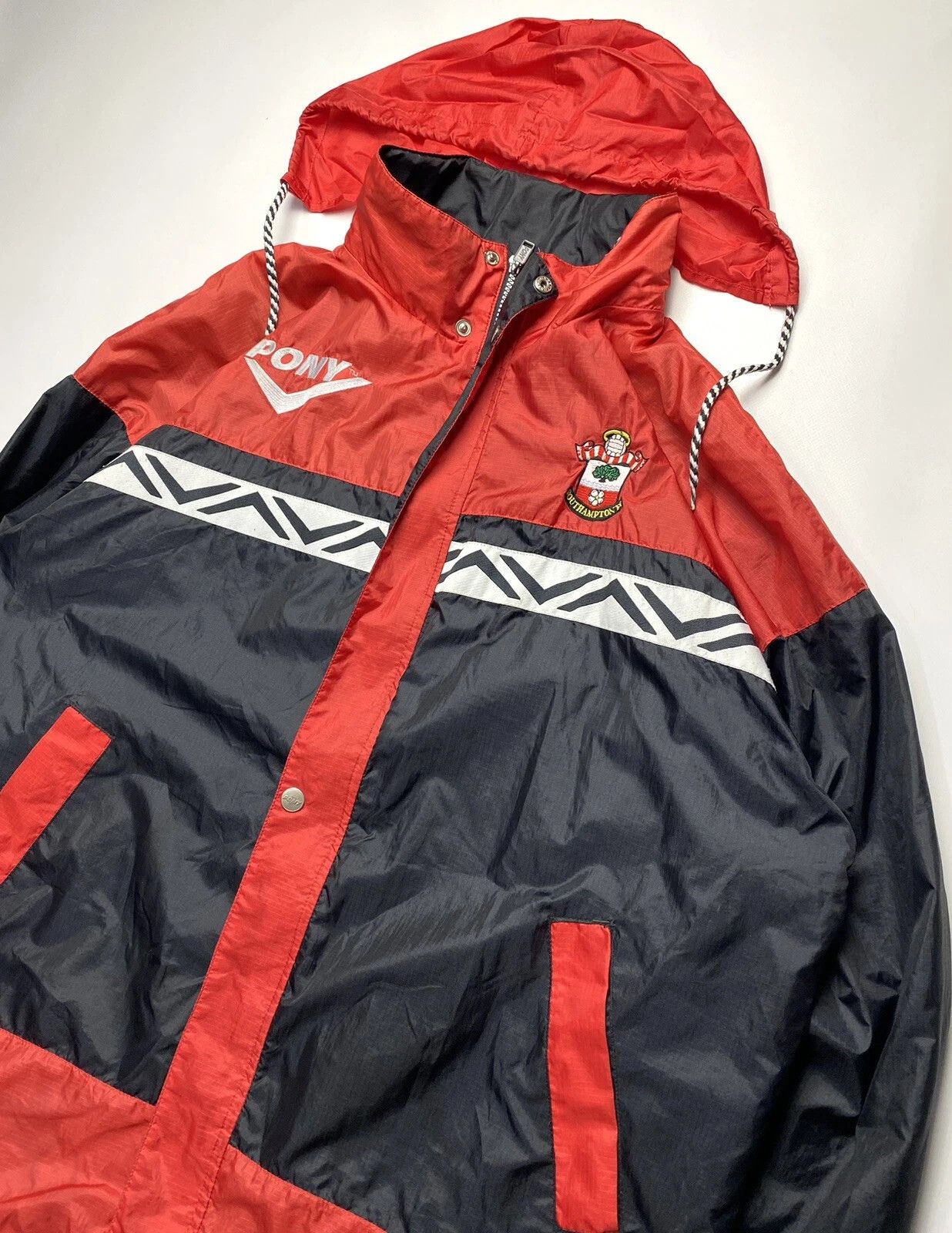 PONY Southampton FC RARE Vintage Training Jacket Pony 1993–1995 Size US XL / EU 56 / 4 - 3 Thumbnail
