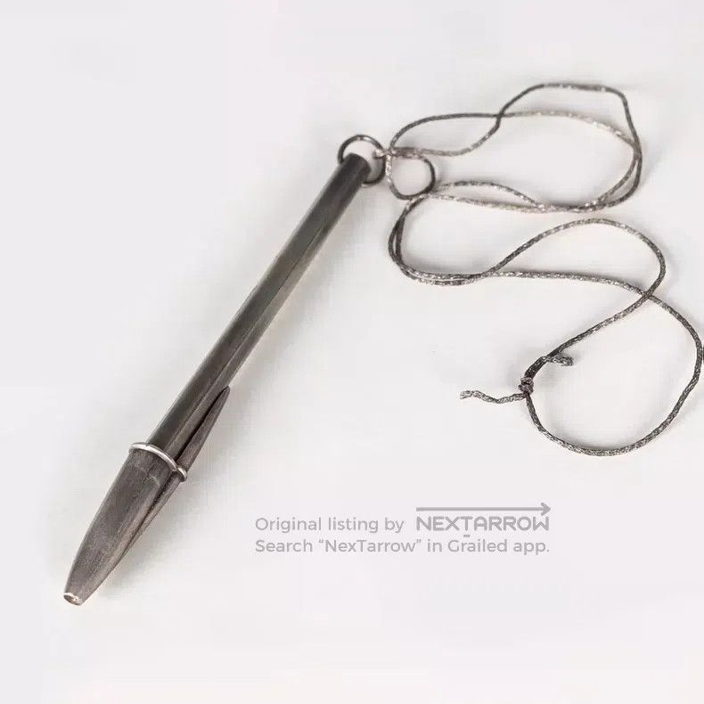 Carol Christian Poell Carol Christian Poell Vintage ballpoint pen silver silk ro Size ONE SIZE - 6 Thumbnail