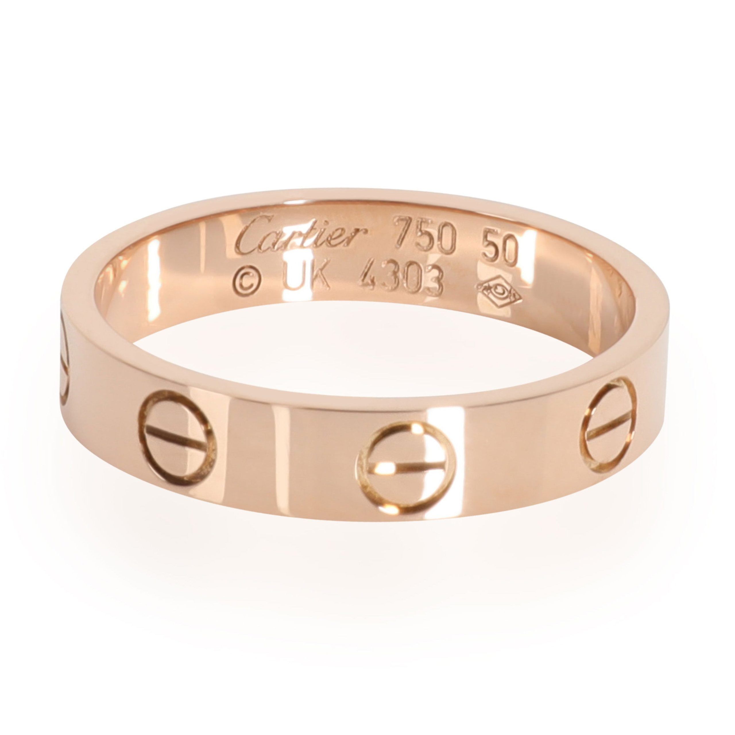 image of Cartier Love Wedding Band In 18K Pink Gold, Women's