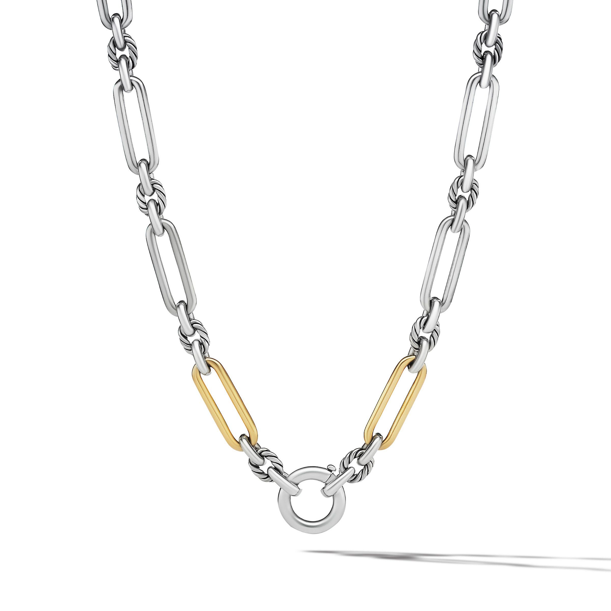 David Yurman o1w1db10526 CH0475 Size:10/Chain Necklace in Silver/Golden Size ONE SIZE - 1 Thumbnail