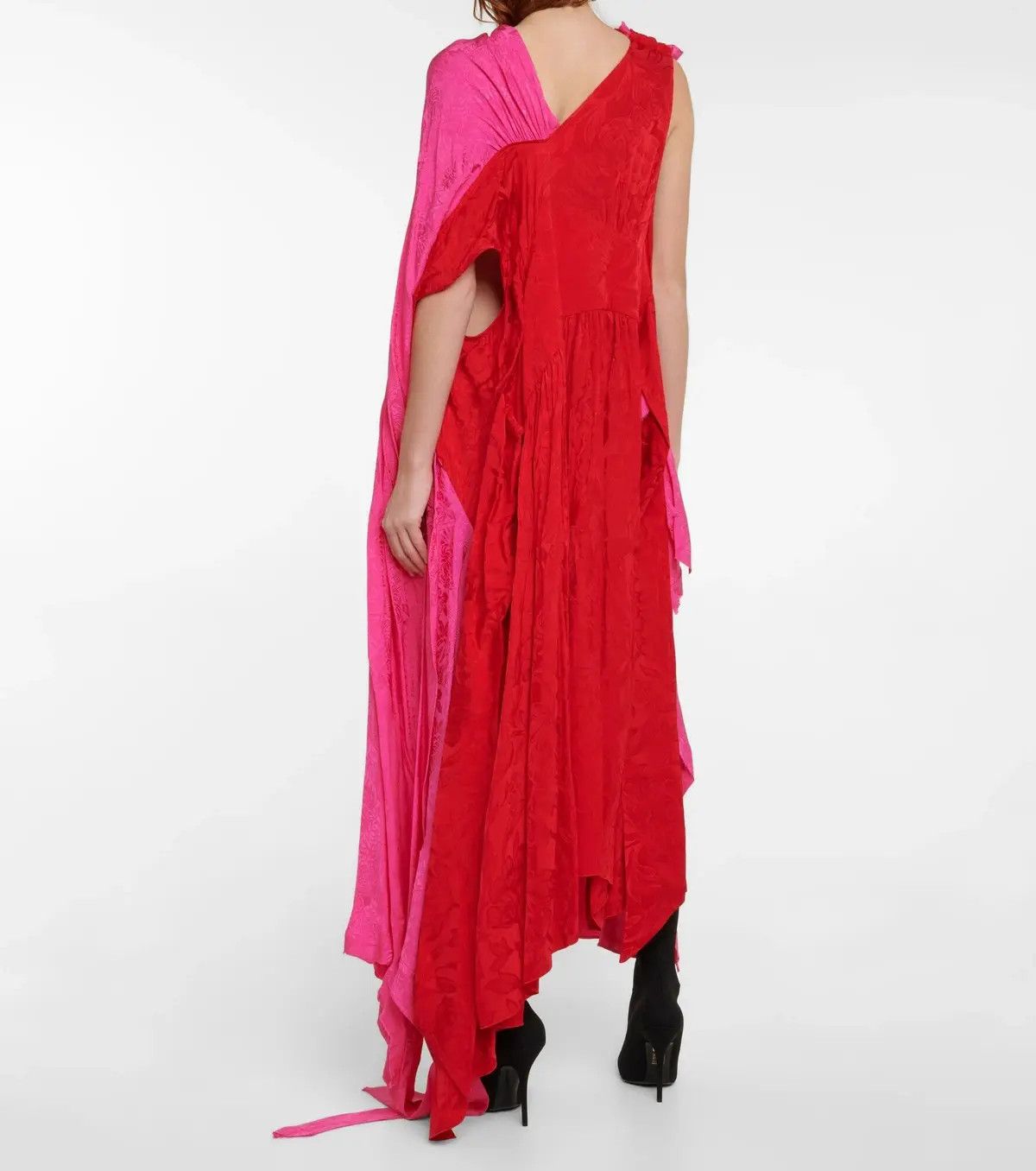 Balenciaga o1bcso1str1124 Asymmetric Dress in Pink/Red Size S / US 4 / IT 40 - 3 Thumbnail