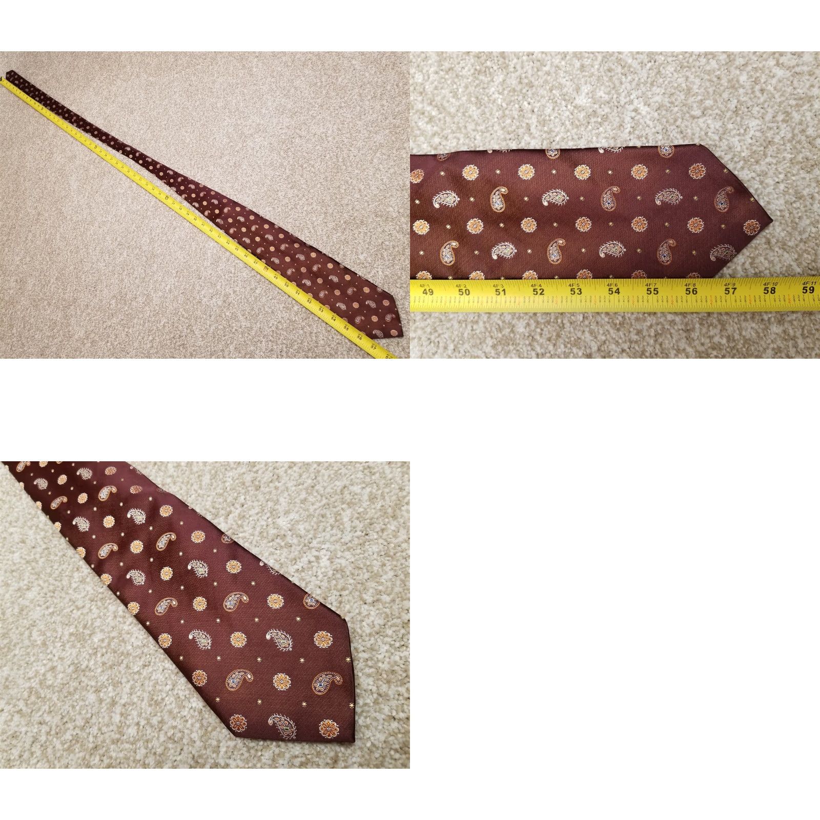 Ermenegildo Zegna Ermenegildo Zegna Silk Tie Maroon Paisley 100% Seta Soie Made in Italy, Men, Tie, Classic Paisley, One Size, Red, Designer, Italy, All Seasons Size ONE SIZE - 8 Thumbnail