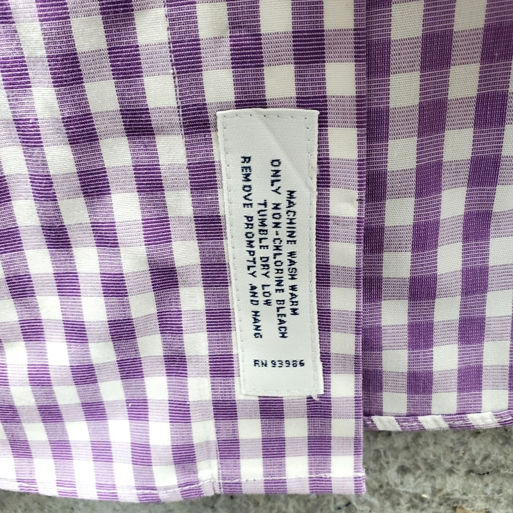 Brooks Brothers Brooks Brothers Dress Shirt Mens 16.5 Multicolor Gingham Check Non-Iron EUC Size 46R - 6 Thumbnail