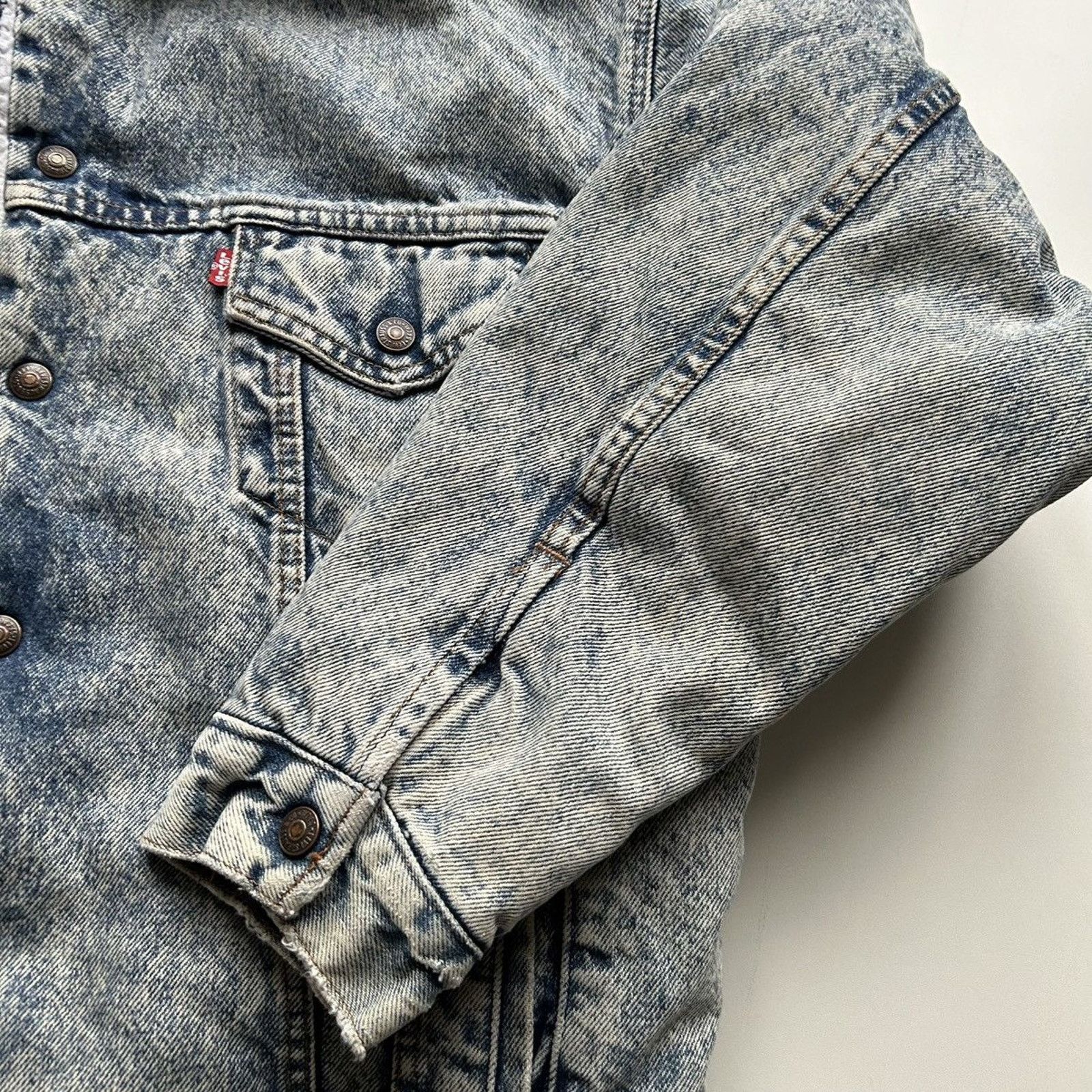 Levi's × Vintage Vintage 1990s Levi's Sherpa Lined Denim Jacket Men's Large Size US L / EU 52-54 / 3 - 5 Thumbnail