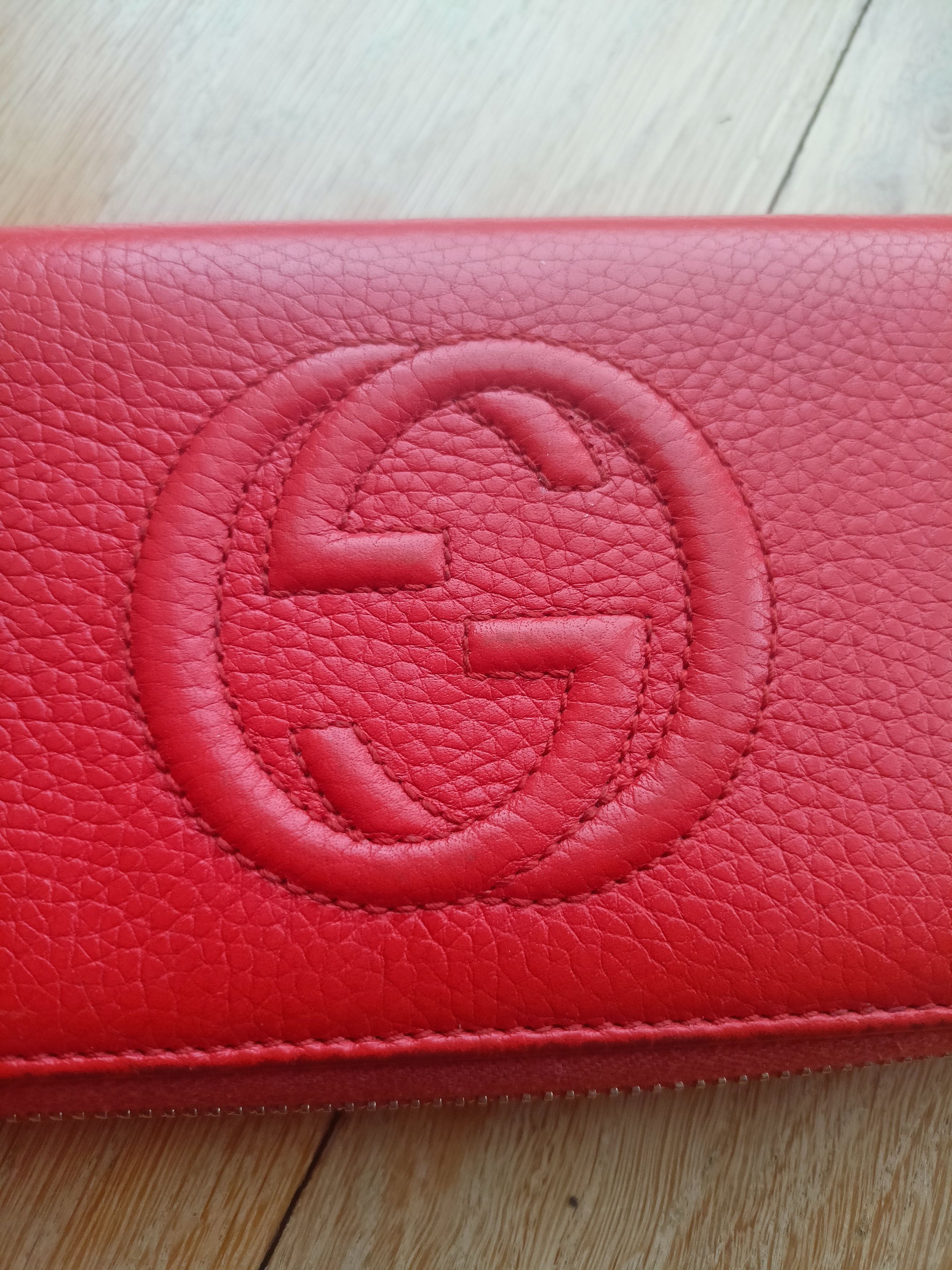 Gucci Gucci Soho GG orange leather long wallet Size ONE SIZE - 12 Thumbnail