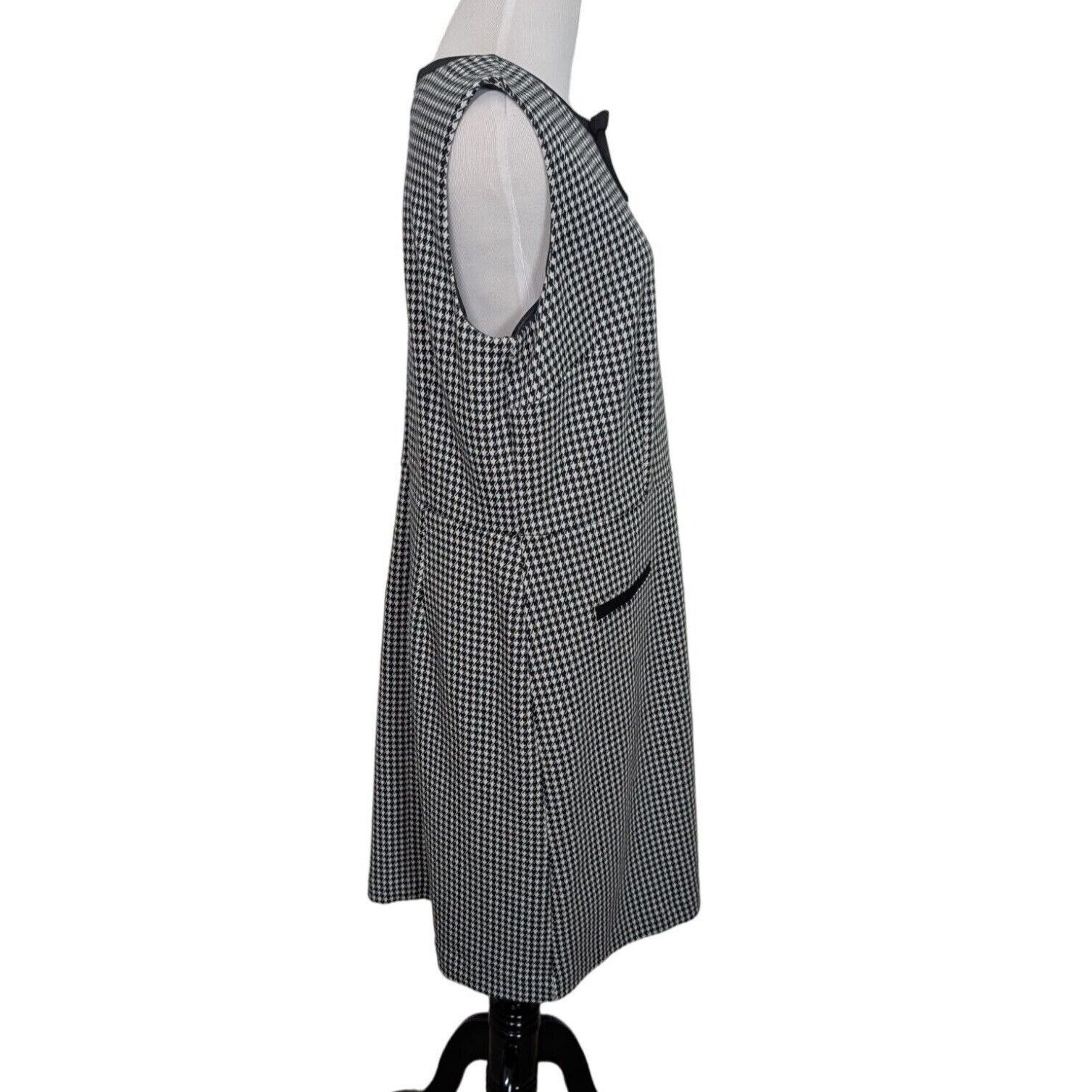 Talbots NEW Talbots Houndstooth Dress Womens Petite Size 14 Black Size XL / US 12-14 / IT 48-50 - 3 Thumbnail