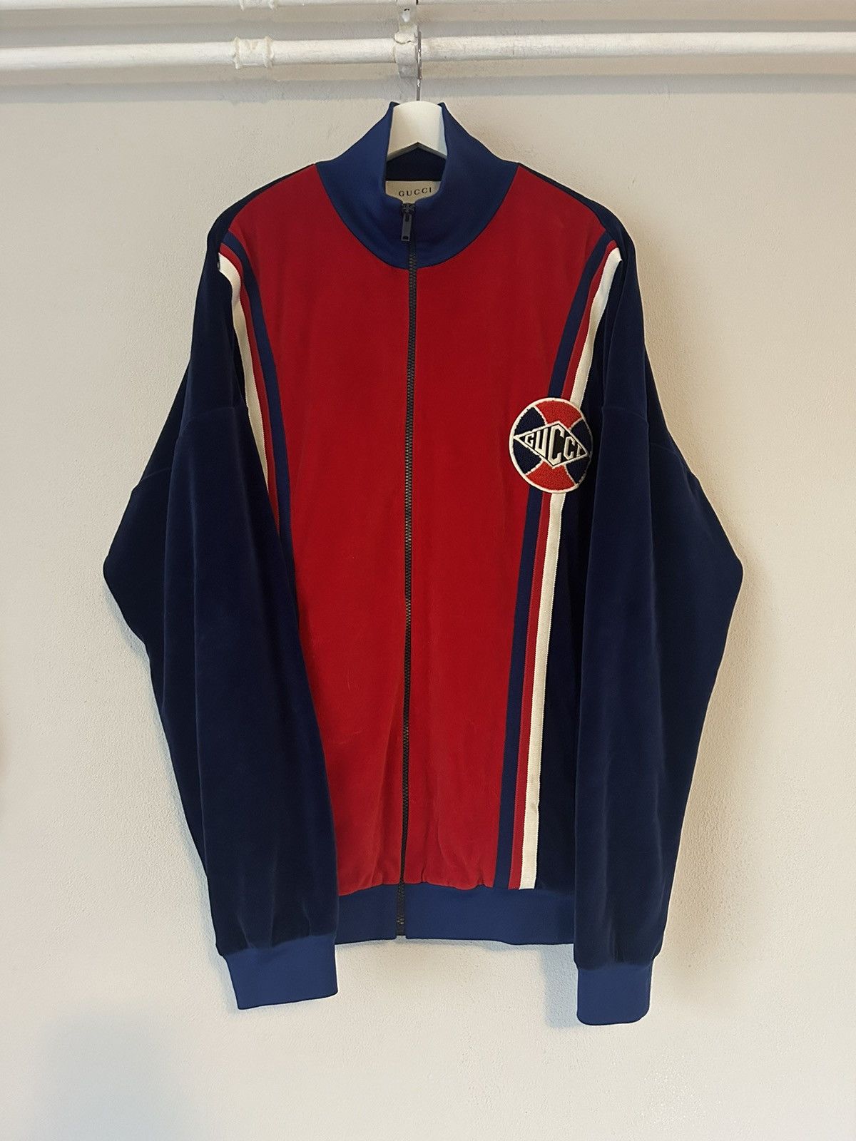 Gucci Velour Velvet Track Jacket Size US L / EU 52-54 / 3 - 1 Thumbnail