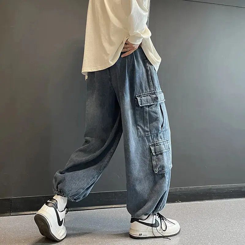 Japanese Brand Hip Hop Washed Loose Wide Leg Jeans Size US 32 / EU 48 - 5 Thumbnail