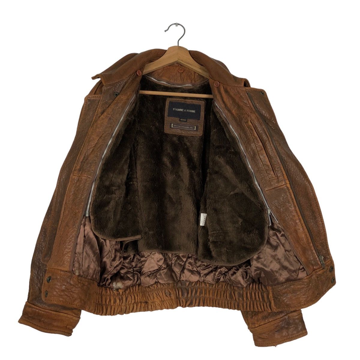 Vintage 📌VINTAGE FLY LEATHER JACKET D’HOMME A HOMME JAPAN MADE Size US M / EU 48-50 / 2 - 8 Thumbnail